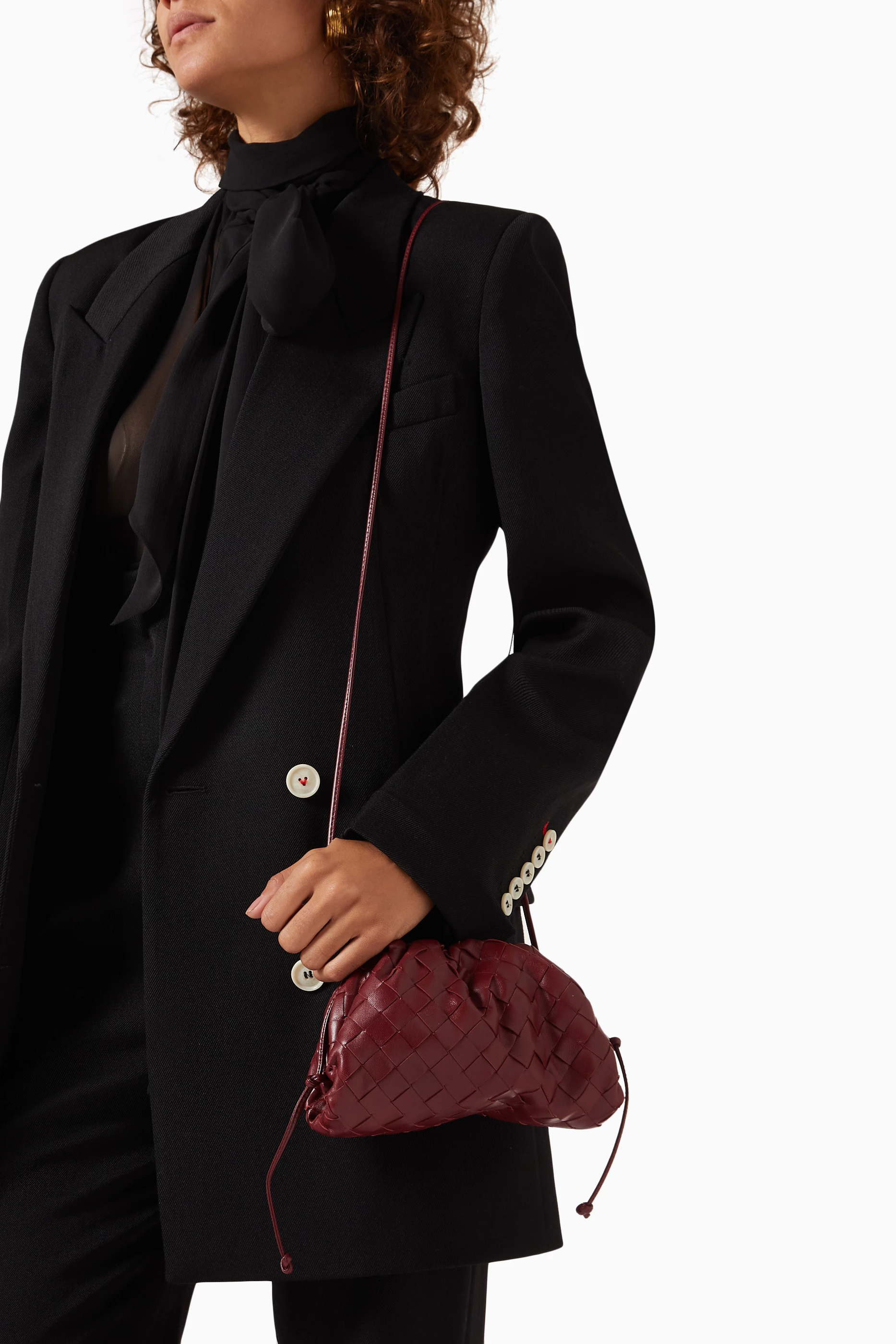 【関税&送料込】Bottega Veneta Burgundy Nappa Leather Mini J Bottega Veneta Intrecciato Nappa Leather Pouch | Saks Fifth