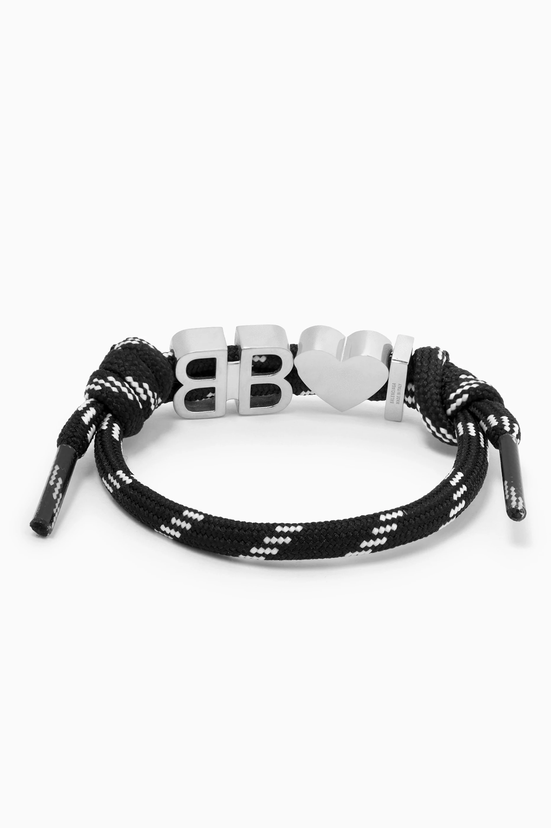 Buy Balenciaga Black I Love BB Bracelet in Brass For UNISEX Online