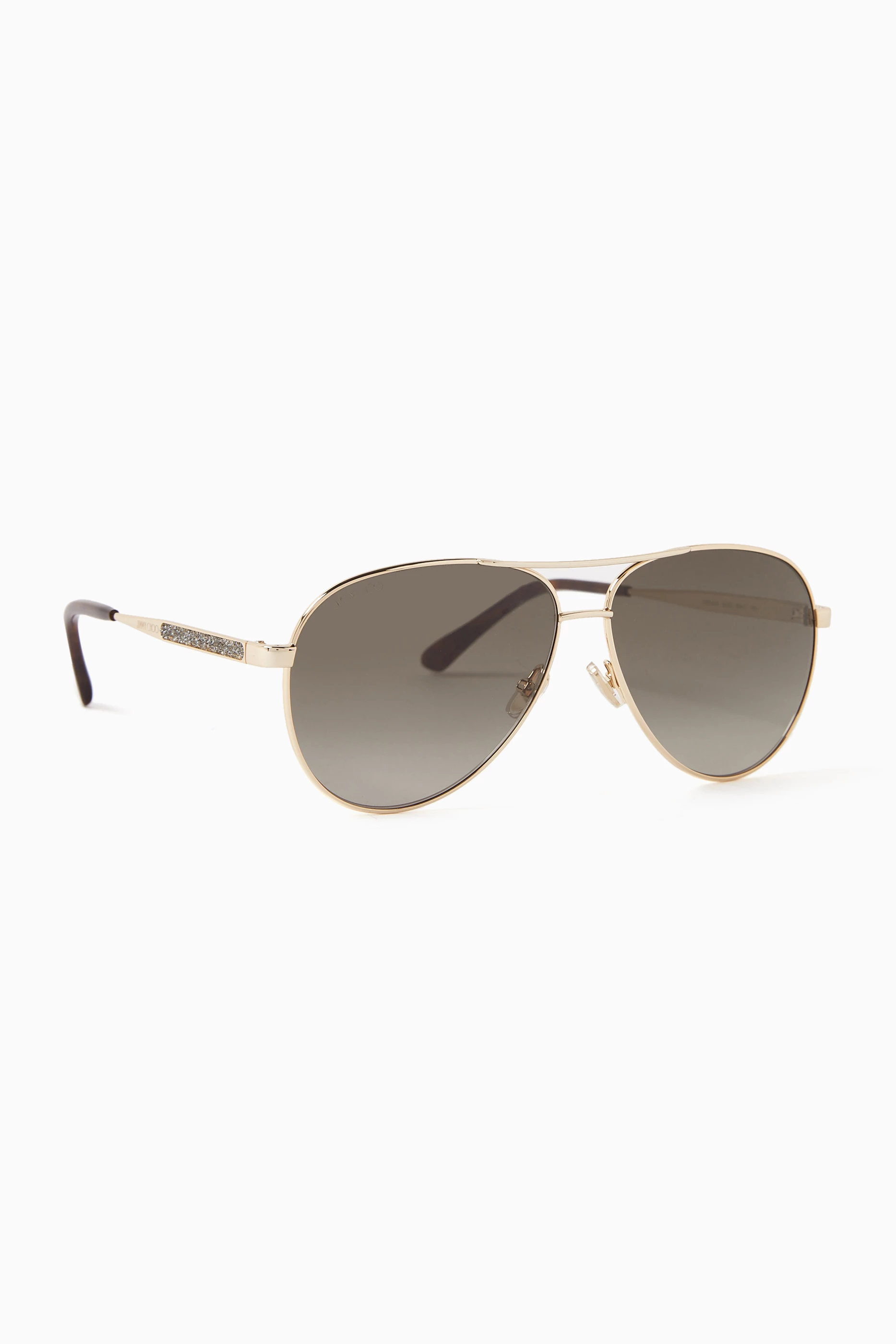 JIMMY CHOO JIMENA WOMENS AVIATOR SUNGLASSES Jimmy Choo Sunglasses JIMENA-S LKS/GB main image 3