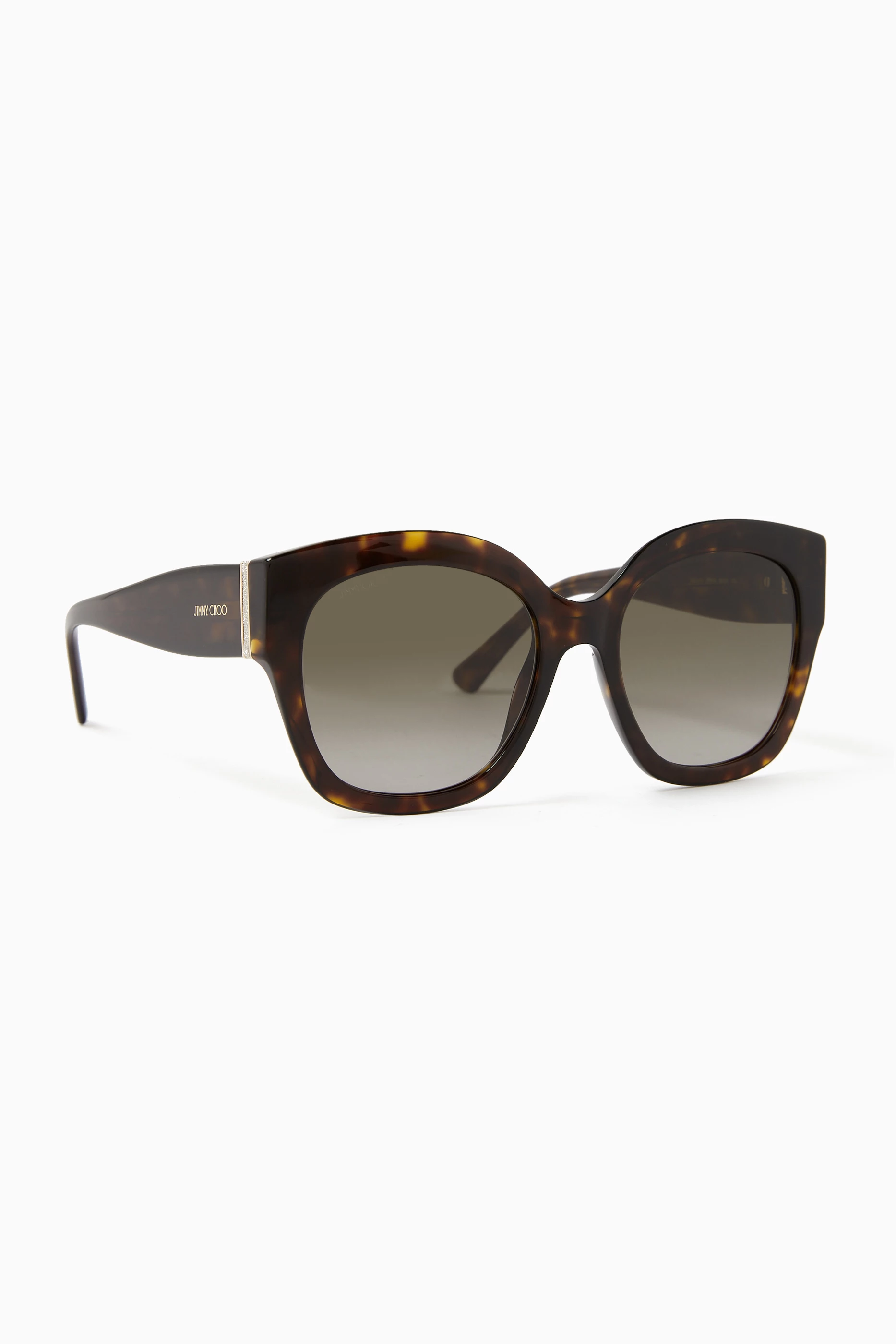 Buy Jimmy Choo Brown Leela Tortoise-shell Oversized 