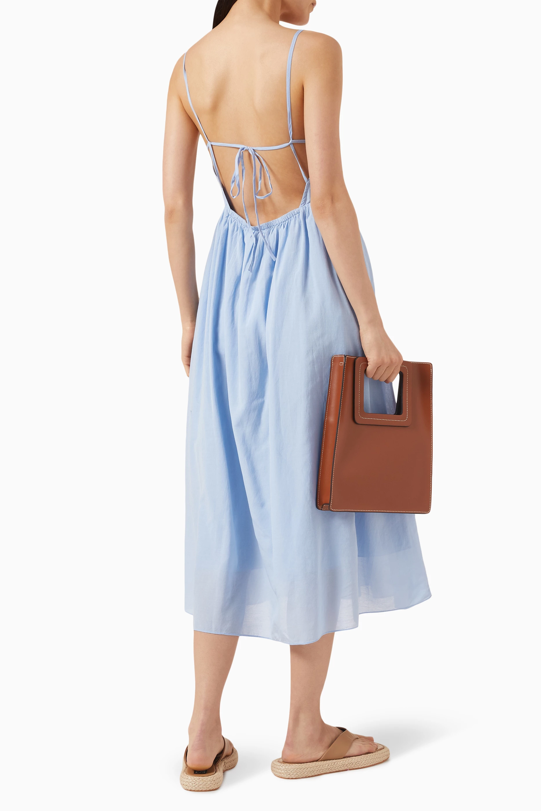 v chapman lily ruched & ruffled stretch midi dress The Lily Dress in Arctic Ice 10 / Arctic Ice