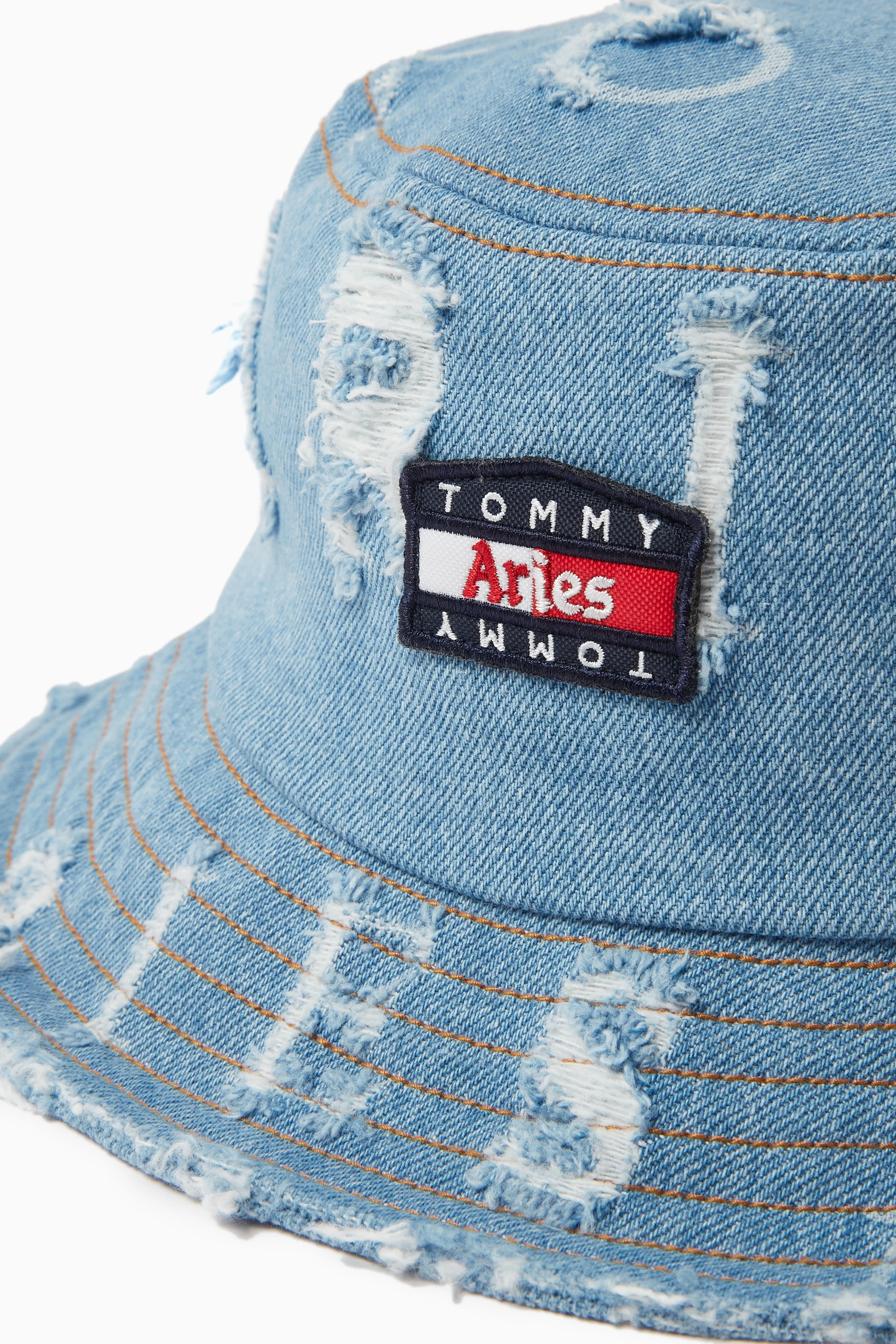 Buy Tommy Jeans Blue x Aries Bucket Hat in Denim For Men Online