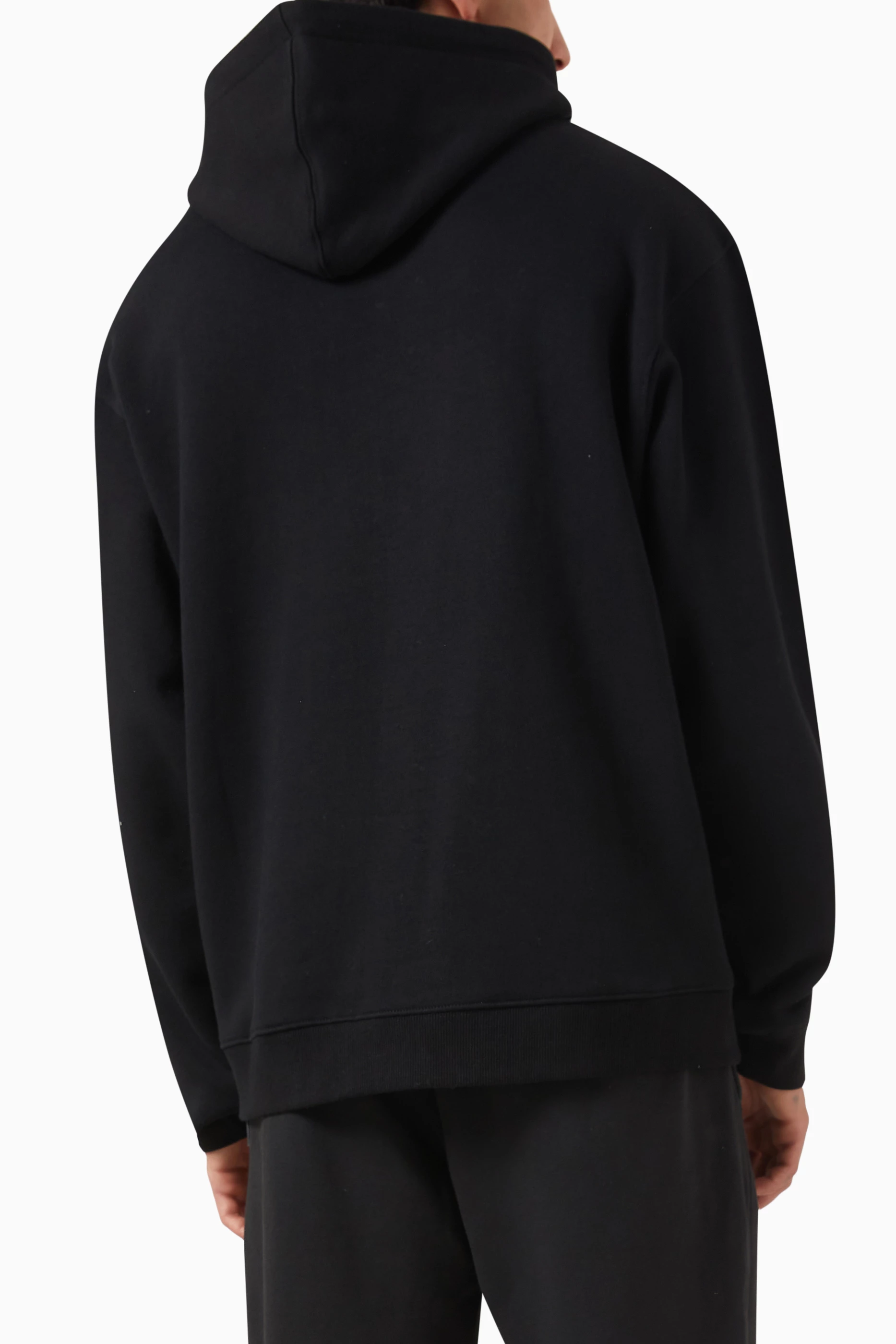 Buy Kith Black Kith Needlepoint Hoodie in Cotton-fleece For Men 