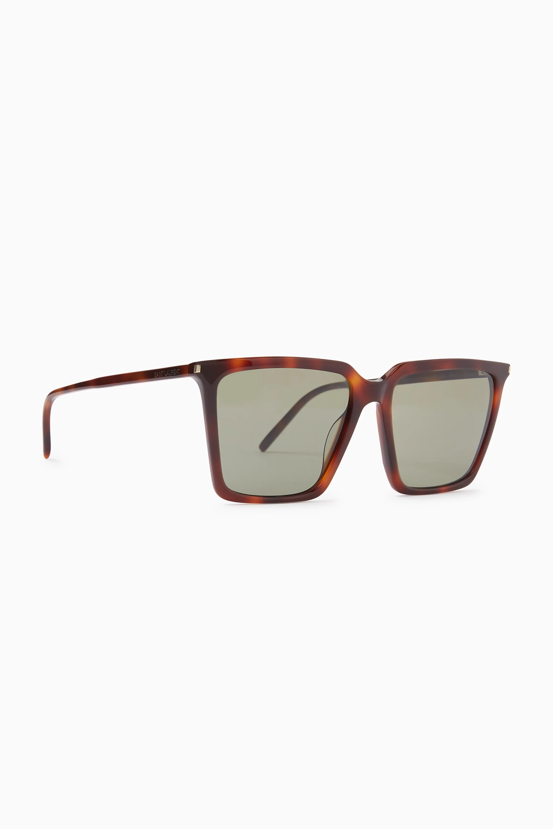 Buy SAINT LAURENT Brown SL 474 002 Square Sunglasses in 