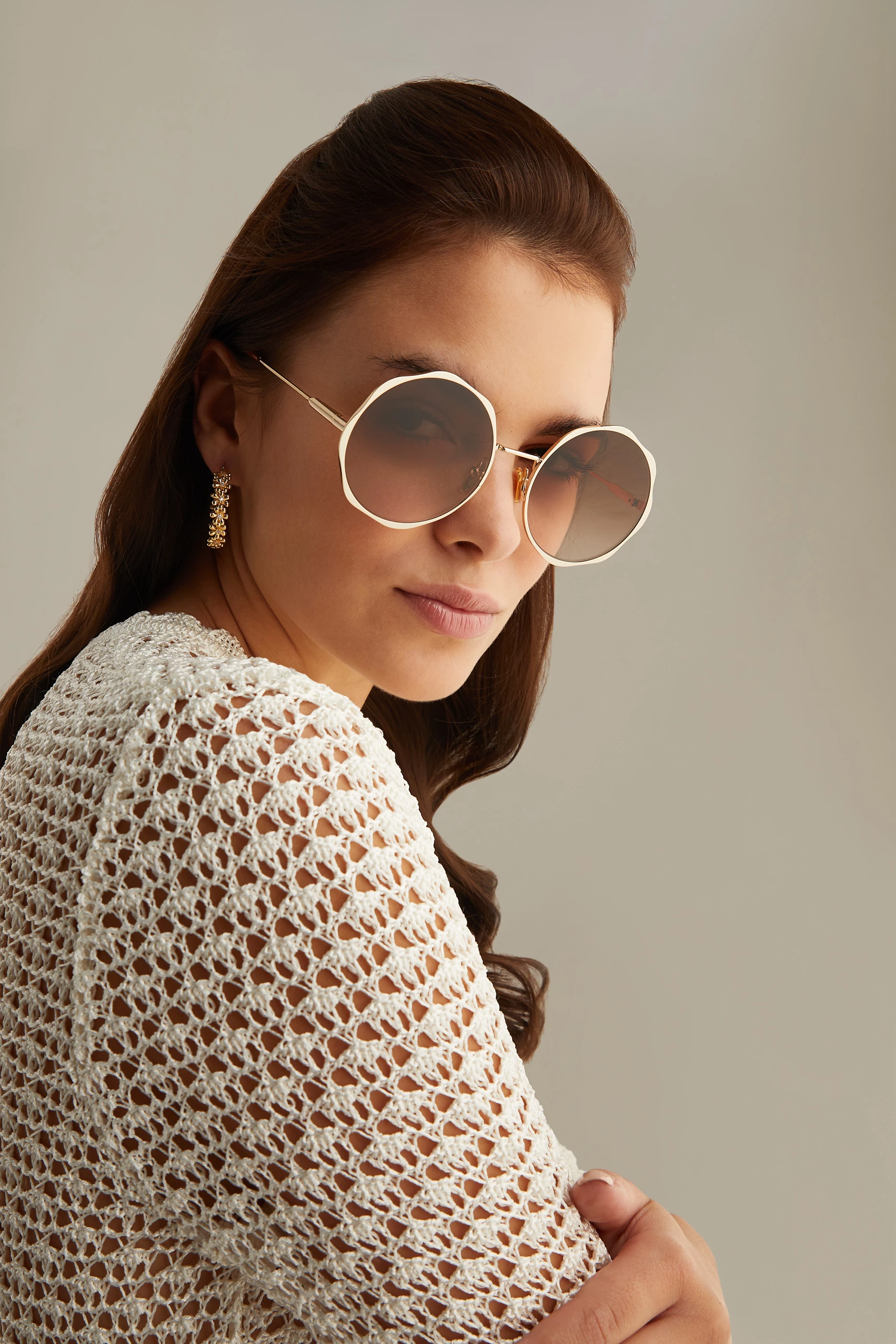 Chloe round sunglasses Chloe 57mm Acetate Round Sunglasses | Neiman Marcus main image 3