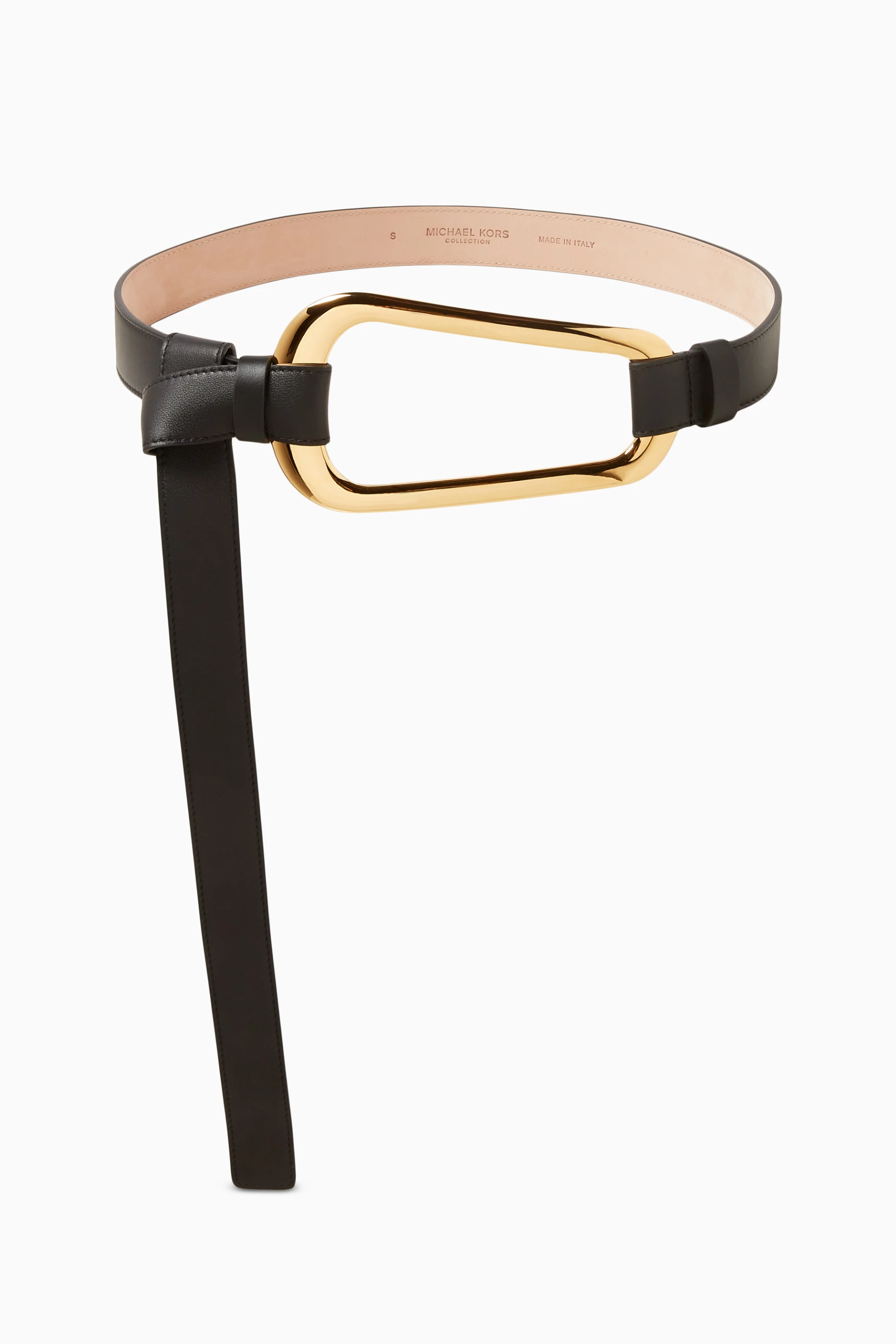 Buy Michael Kors Collection Black Angelina Belt in Leather 