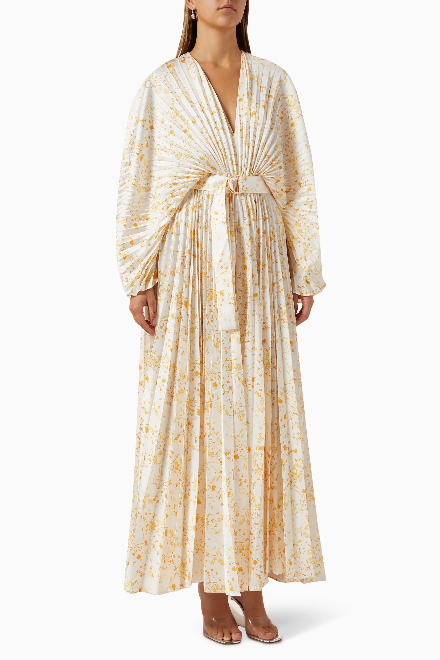 Buy Acler Yellow Westover Dress in Satin For Women Online | Ounass Oman