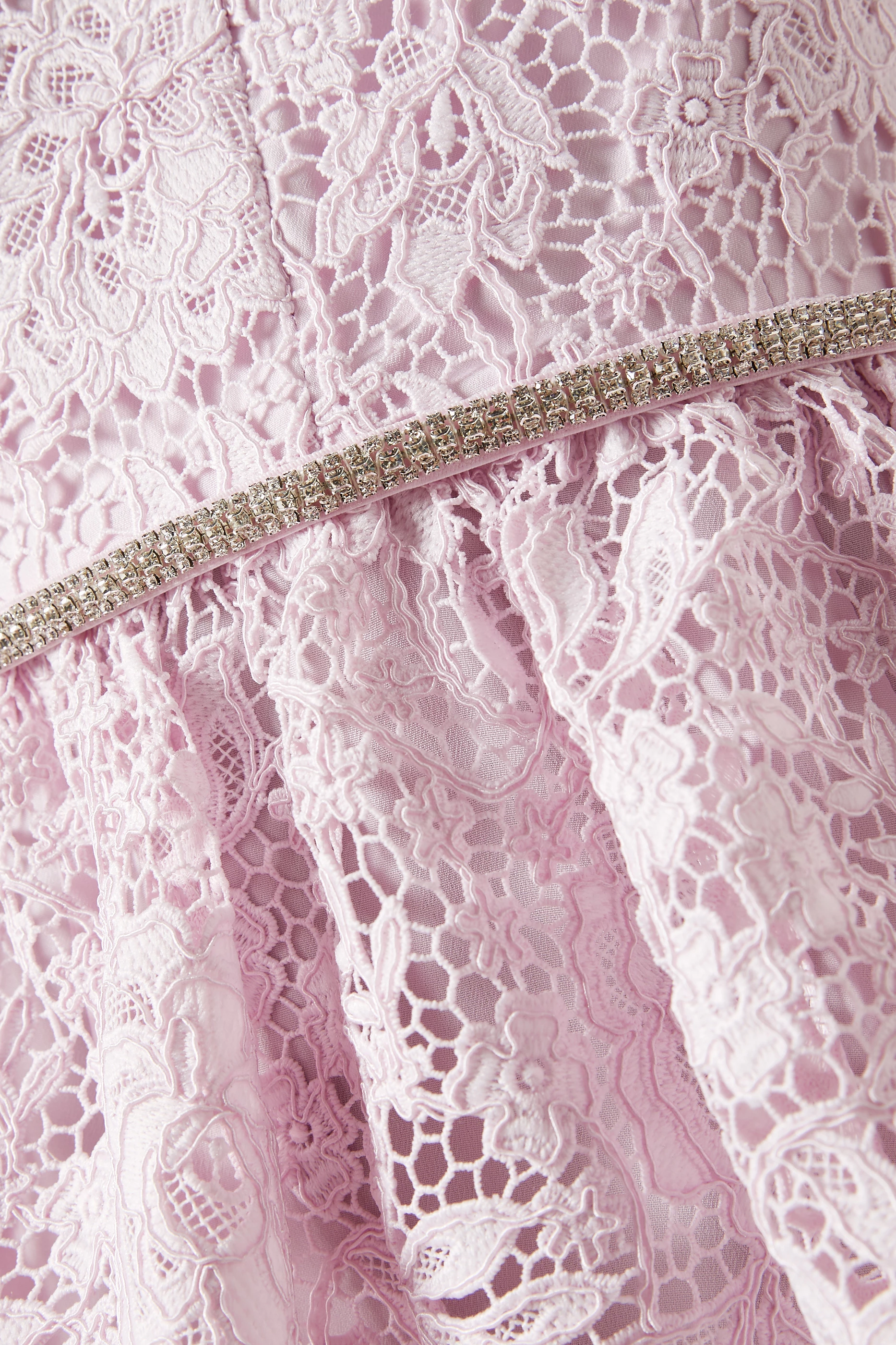 E*様 Self Portrait Cord Lace Tiered Dress Buy Self-Portrait Pink Cord Lace Tiered Midi Dress For Women
