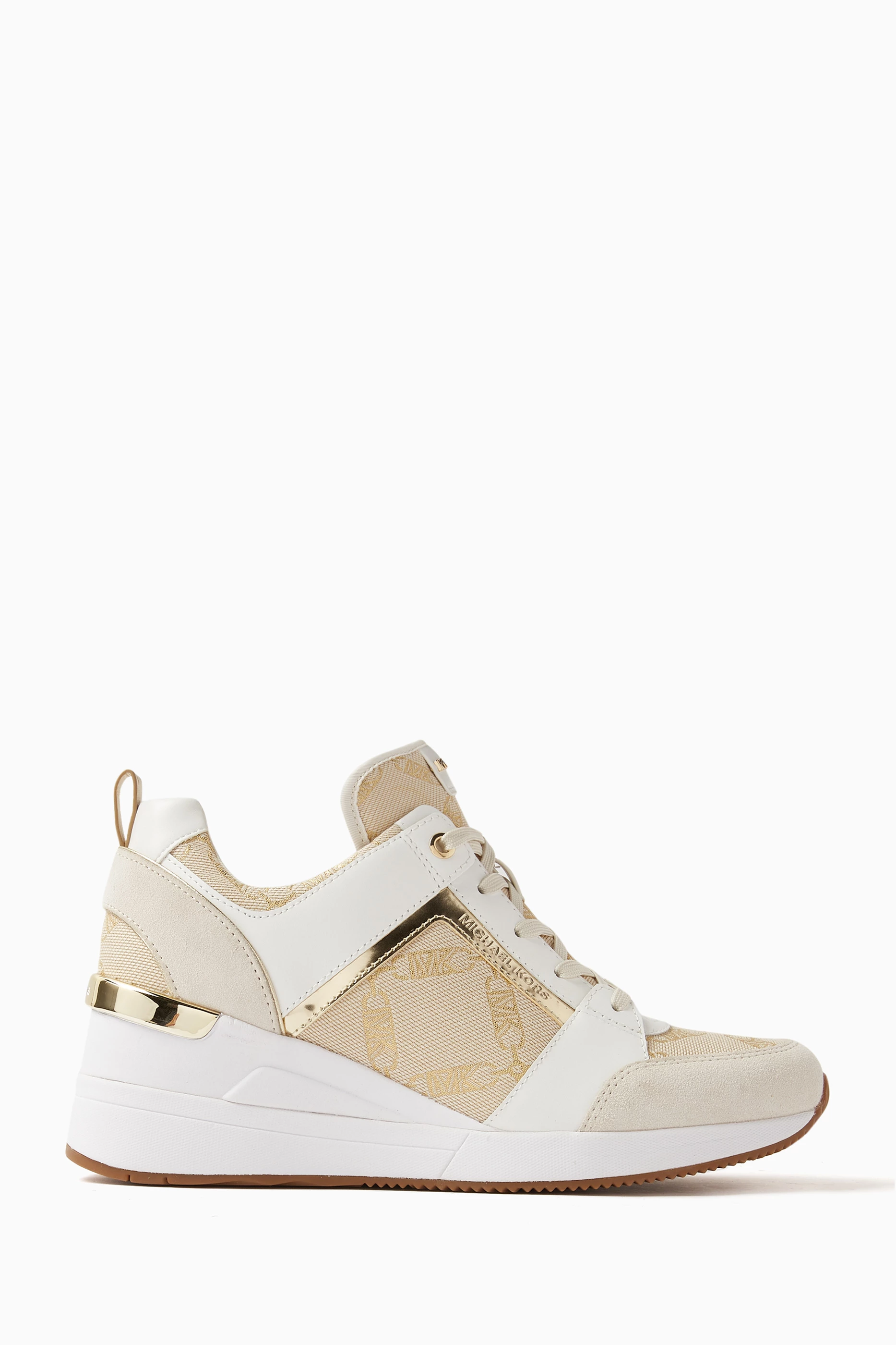 Georgie houmous canvas and leather sneaker