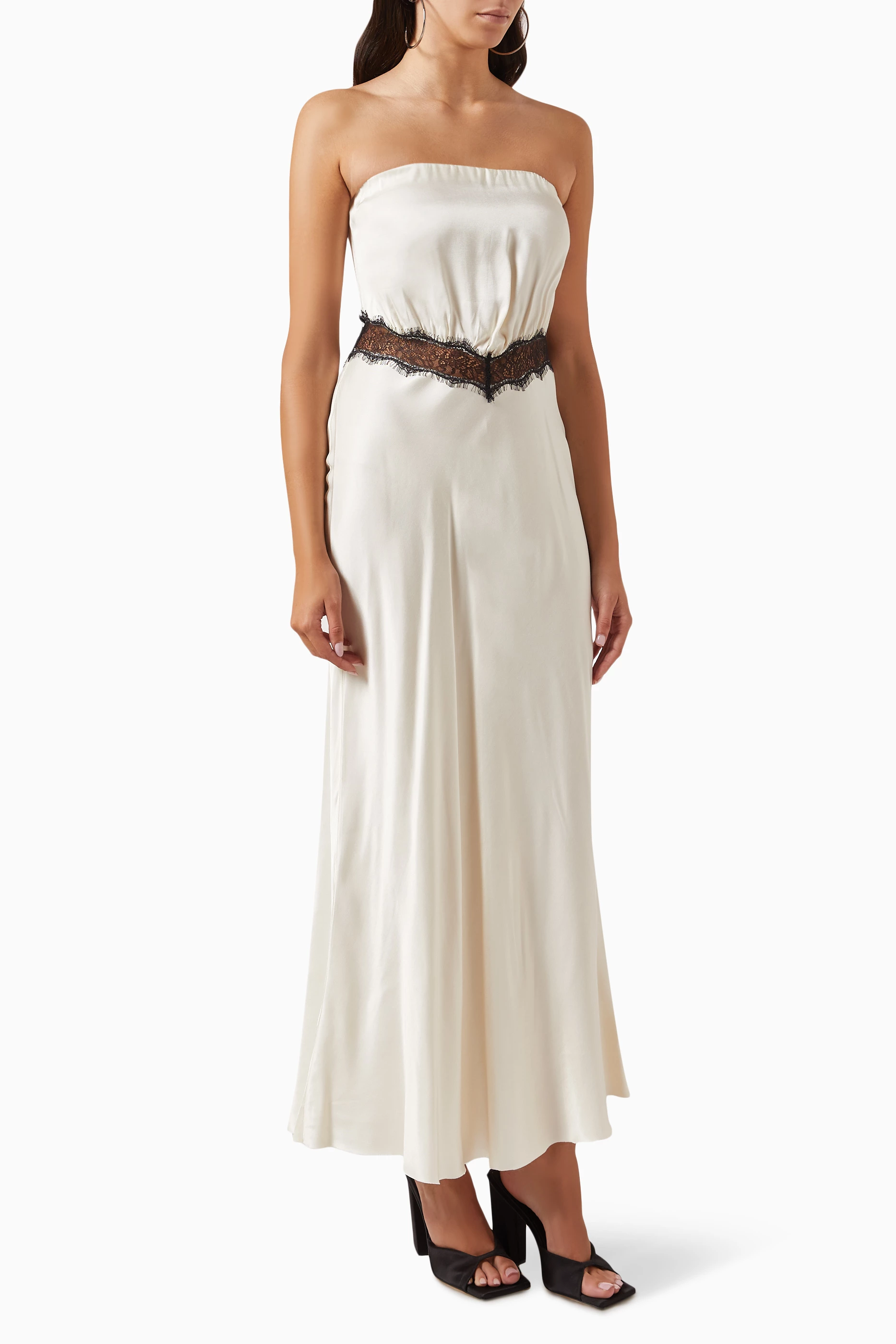 Buy Bec + Bridge White Spencer Lace Strapless Maxi Dress For Women Online |  Ounass Oman