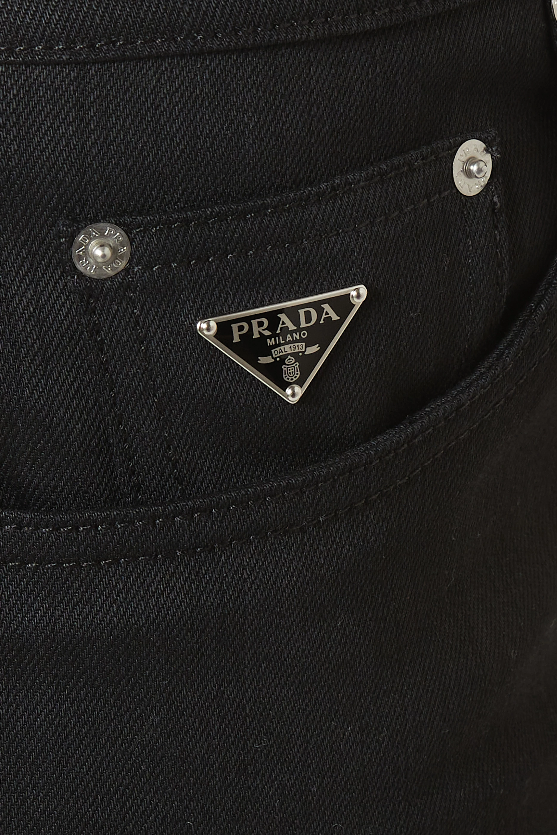 Buy Prada Black Five-pocket Jeans in Stretch-denim For Women