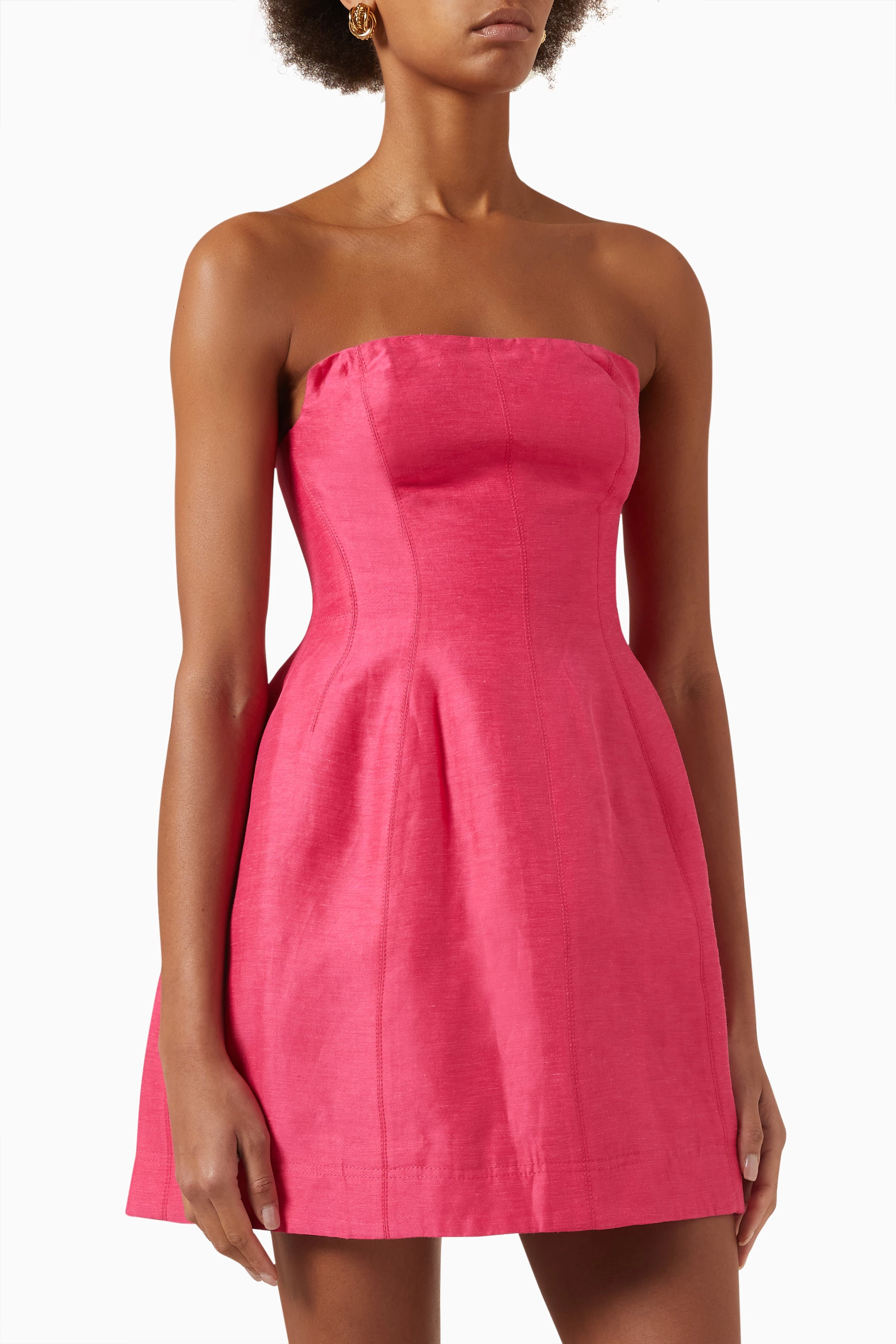 baret strapless mini dress Baret Strapless Mini Dress-CHARTREUSE / 6