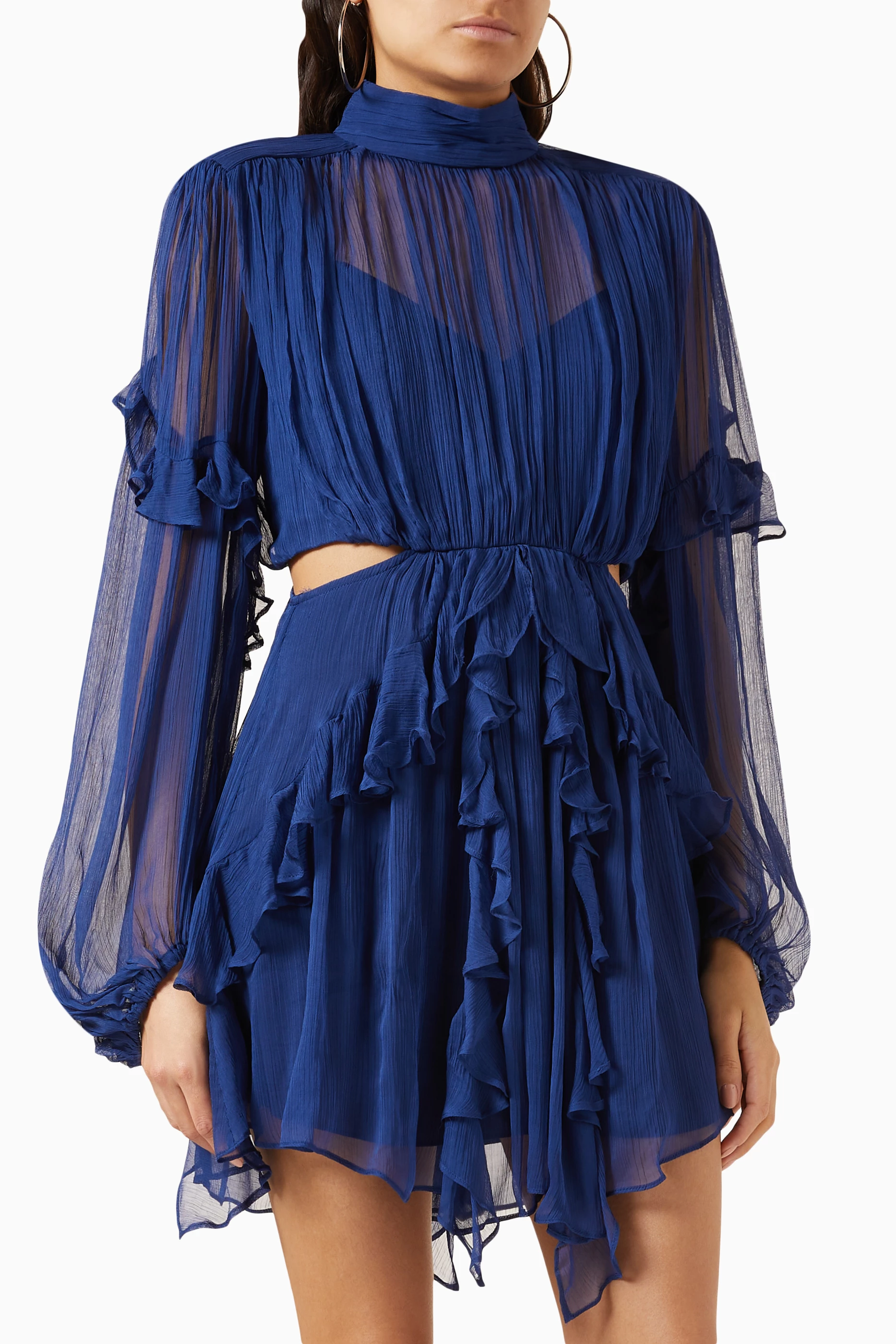 knee length dresses for ladies Isola Plunged Cross Back Mini Dress main image 1