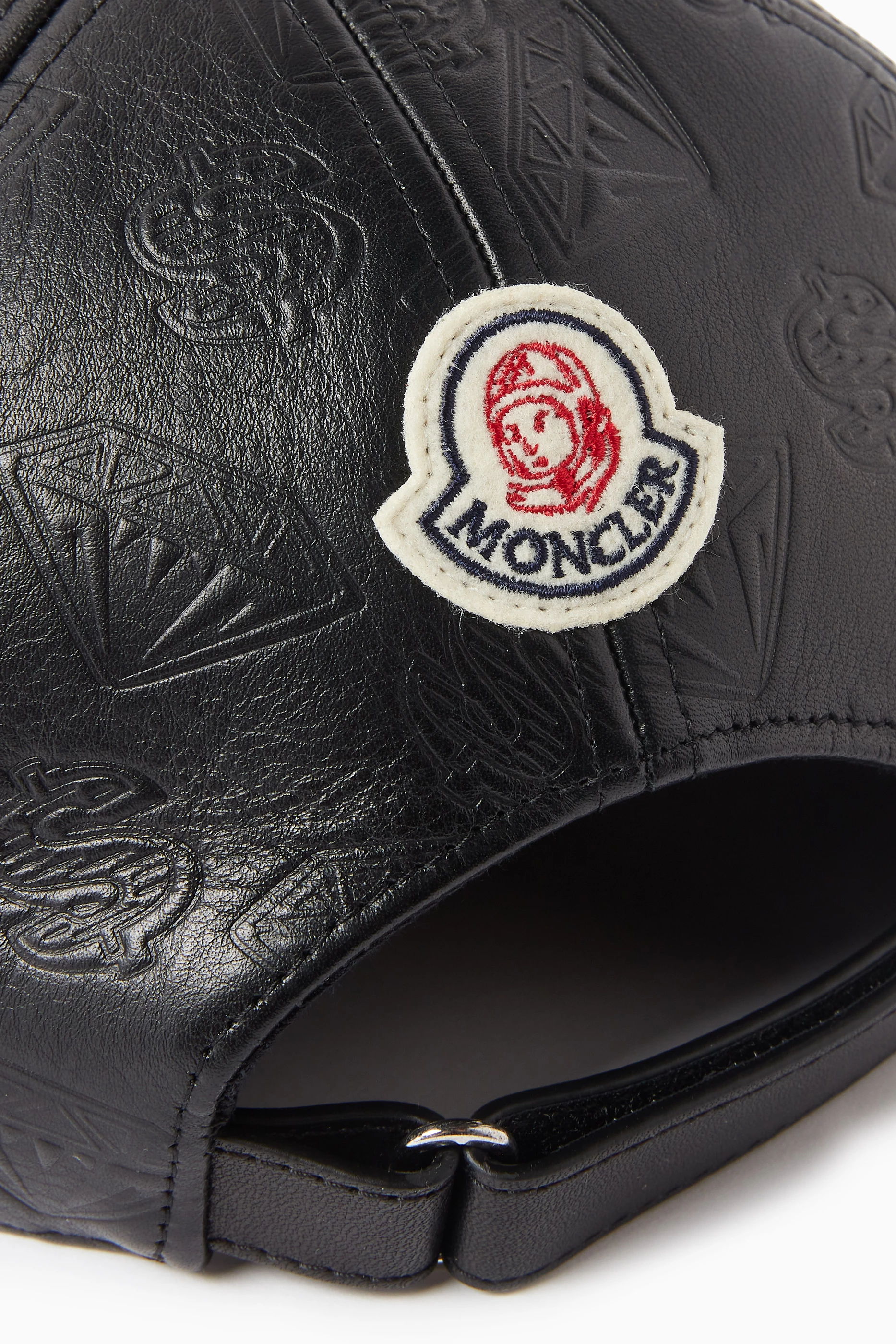 MONCLER ブラック レザーキャップ Moncler Genius Moncler Alicia Keys Black Cap Moncler Genius