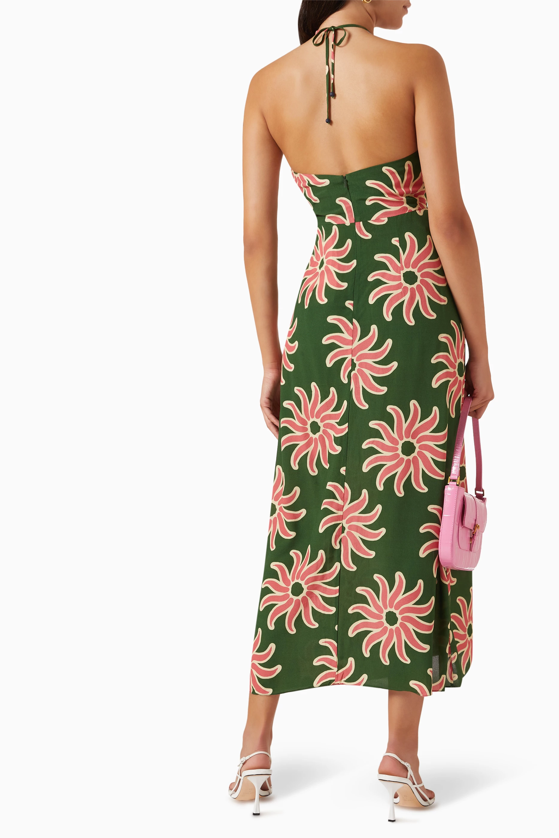 Buy Cala de La Cruz Multicolour Roge Halterneck Dress in Linen For Women  Online | Ounass Oman