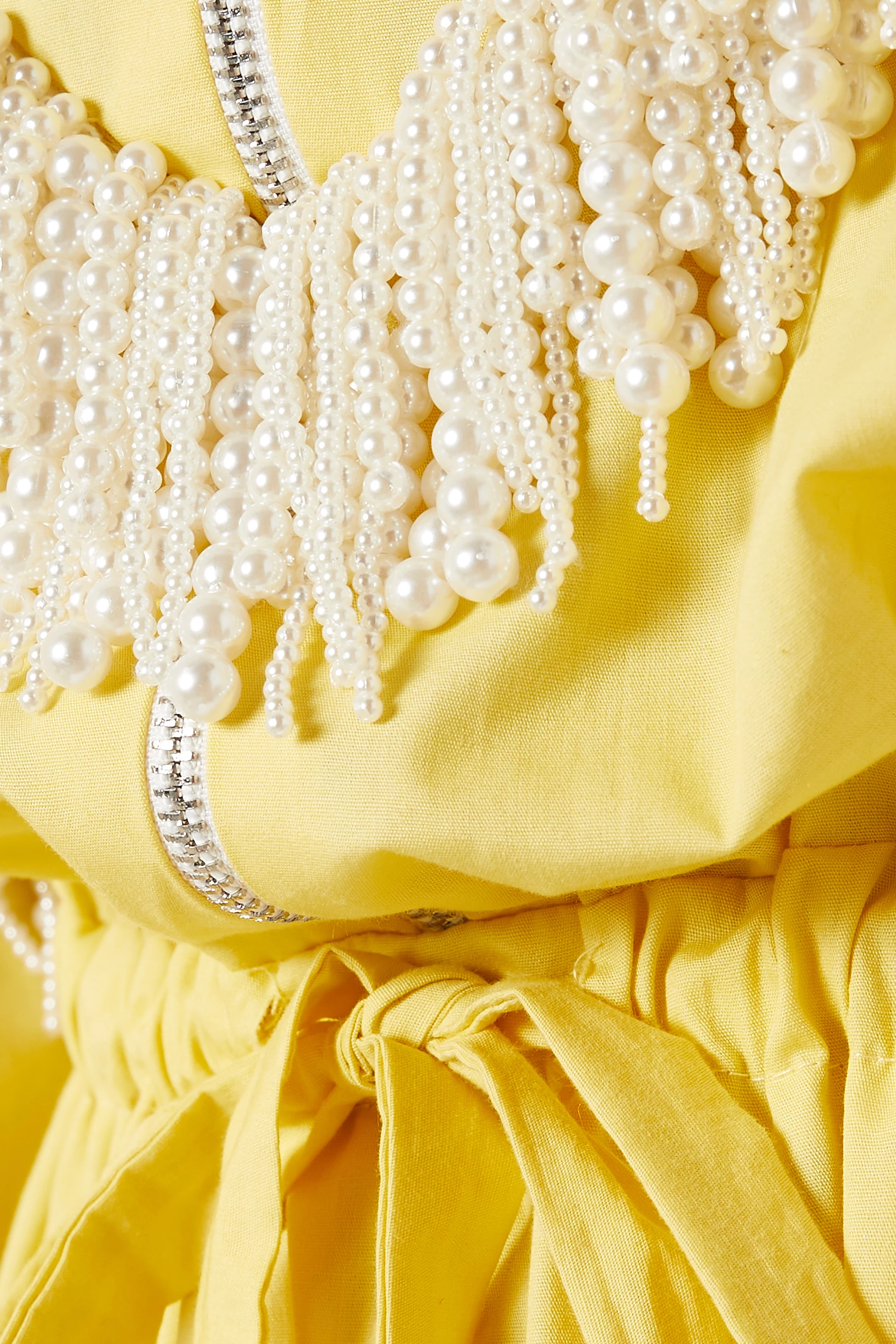 Buy Hue Yellow Pearl-fringe Maxi Dress in Cotton For Women Online | Ounass  Oman