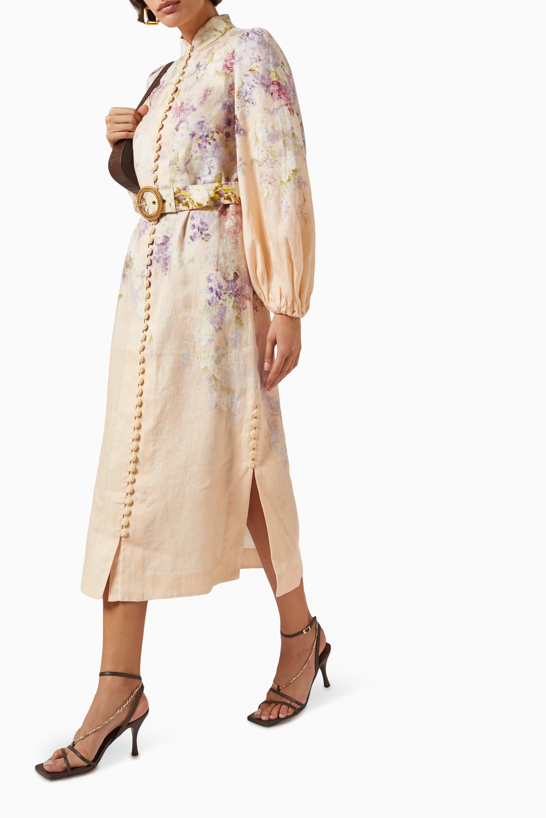 zimmermann lyrical buttoned midi dress Zimmermann Lyrical Buttoned Mini Dress