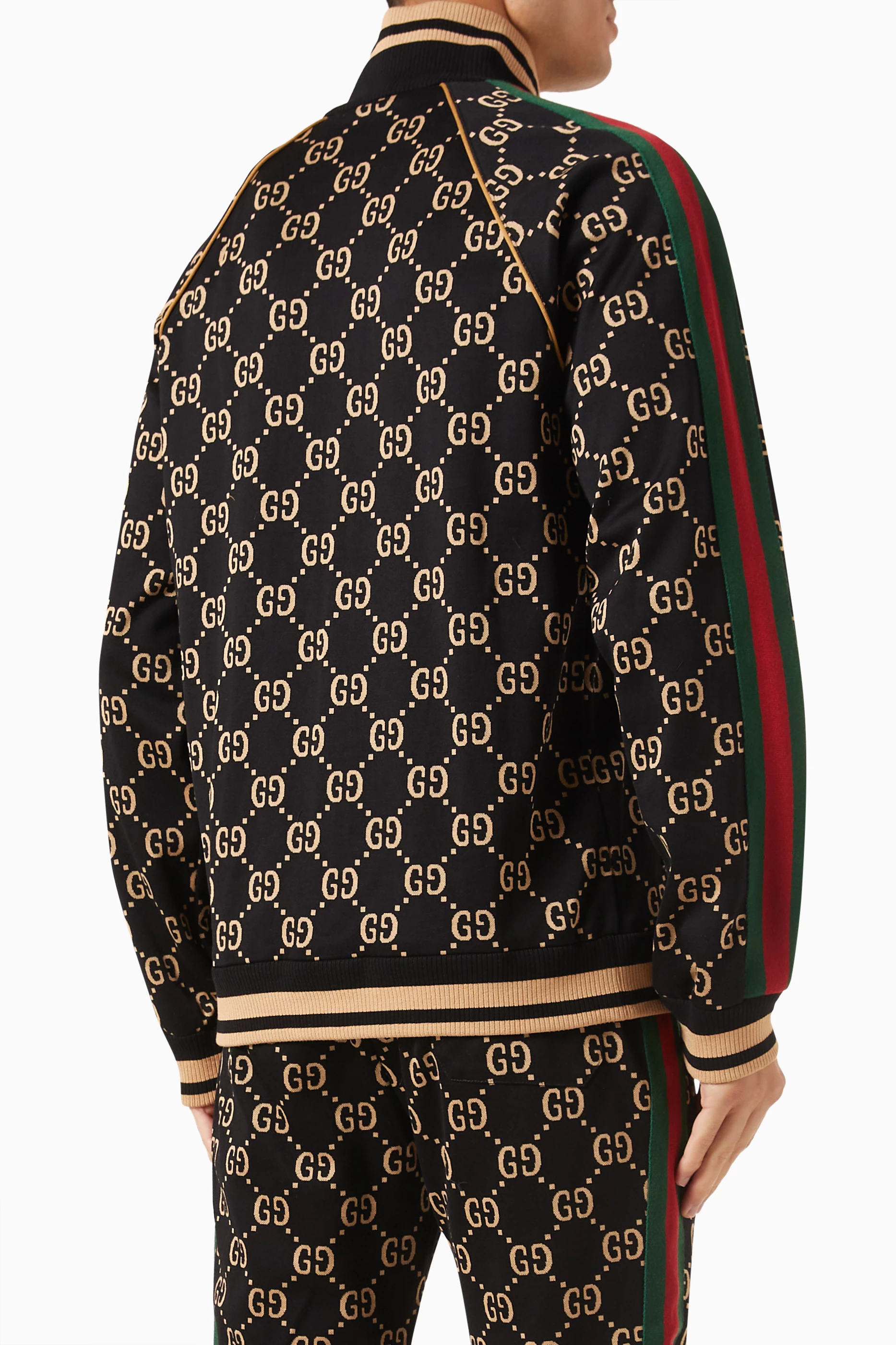 Buy Gucci Black GG Zip Jacket in Cotton Jersey For Men Online