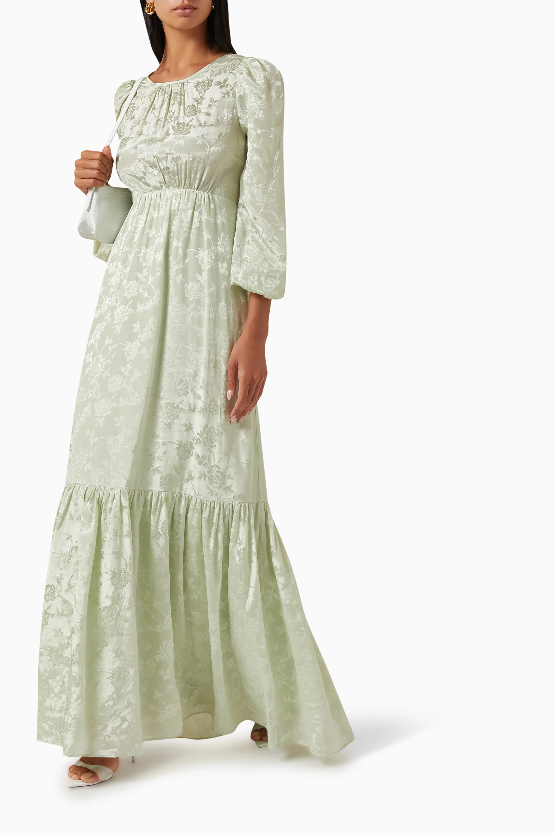strapless open back dress byTiMo - Kjoler - Georgette Open Back Dress - Pink Blossom main image 0