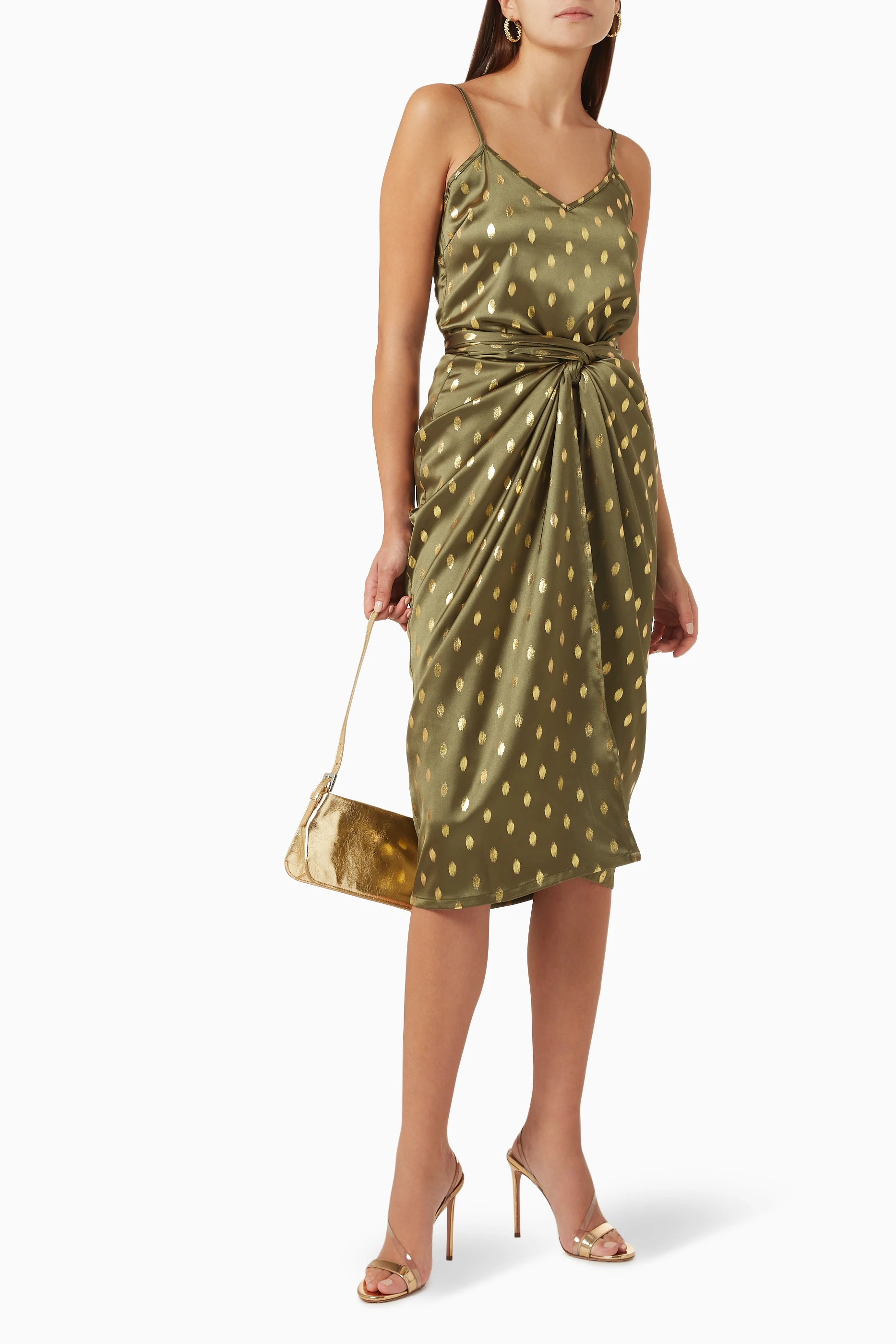 mini hunter green dress Sequin Maxi Wrap Jaspre Skirt – Never Fully Dressed main image 1