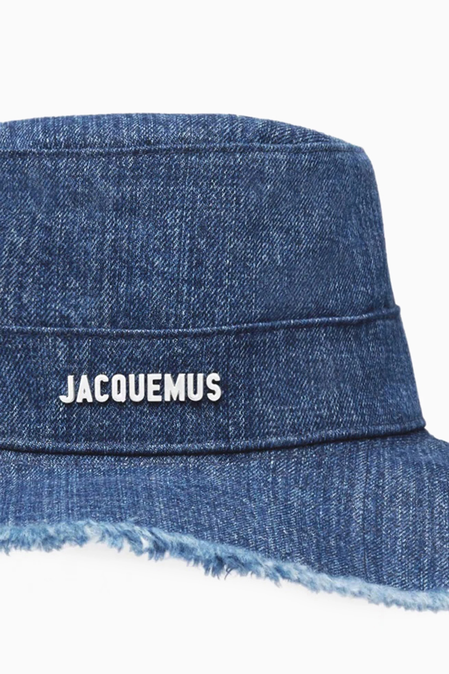 Jacquemus Denim Blue Frayed Bucket Hat Jacquemus - Le bob Artichaut bucket hat Denim - The Corner main image 2