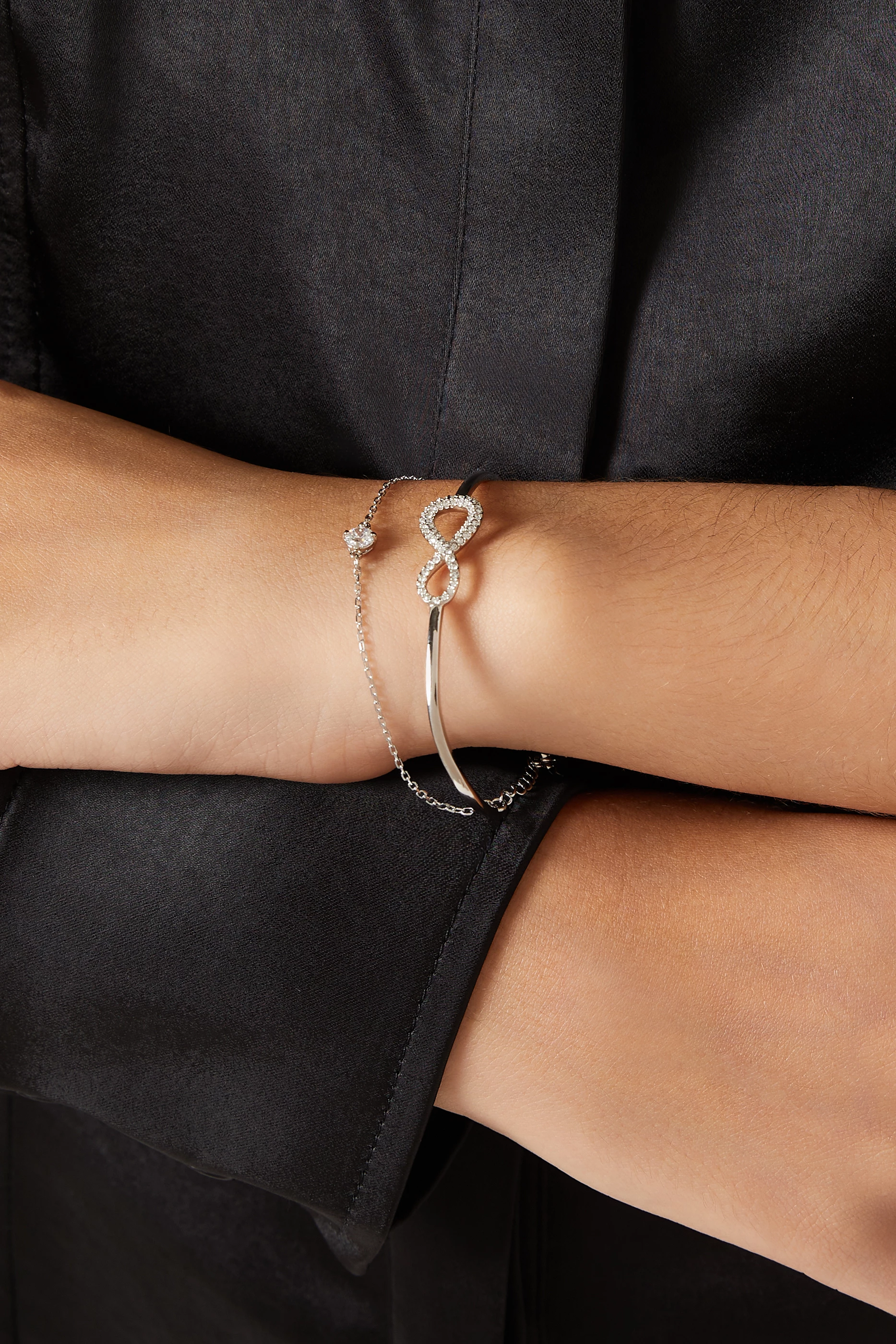 Swarovski infinity bracelet clearance