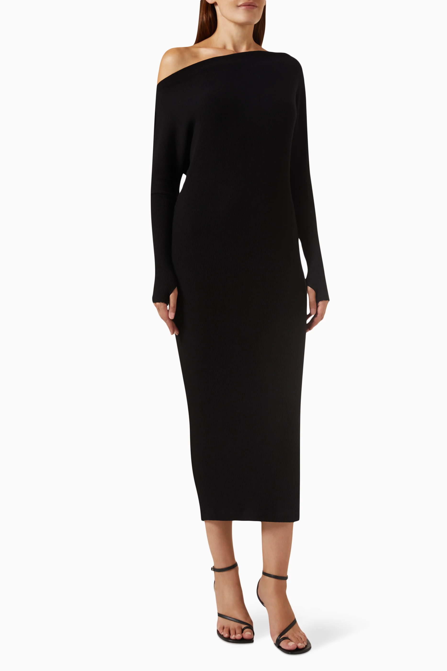 enza costa knit slouch dress Enza Costa Sweater Knit Slouch Dress in Heather Grey
