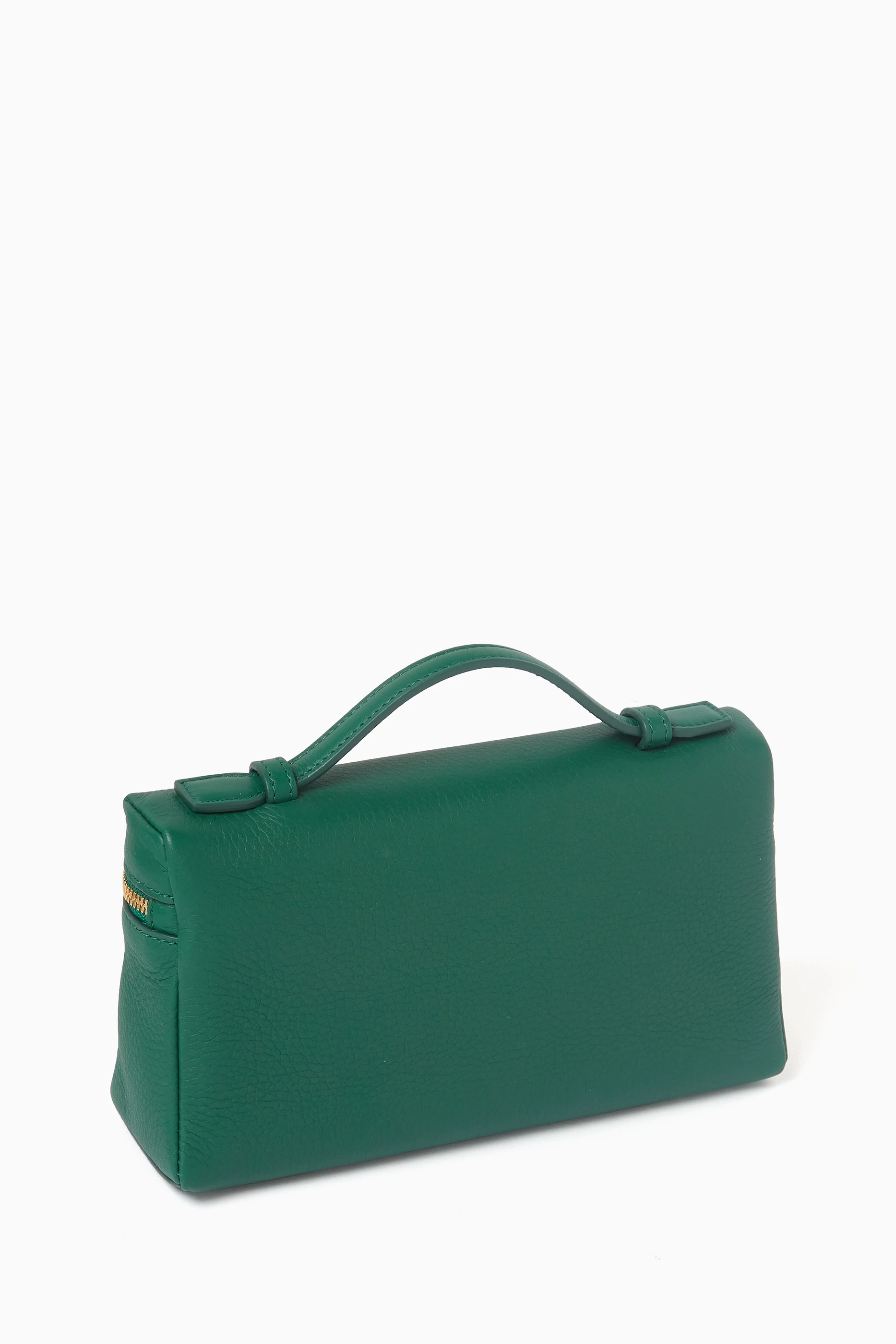 Buy Loro Piana Green Extra Pocket Pouch L19 Bag in Calfskin