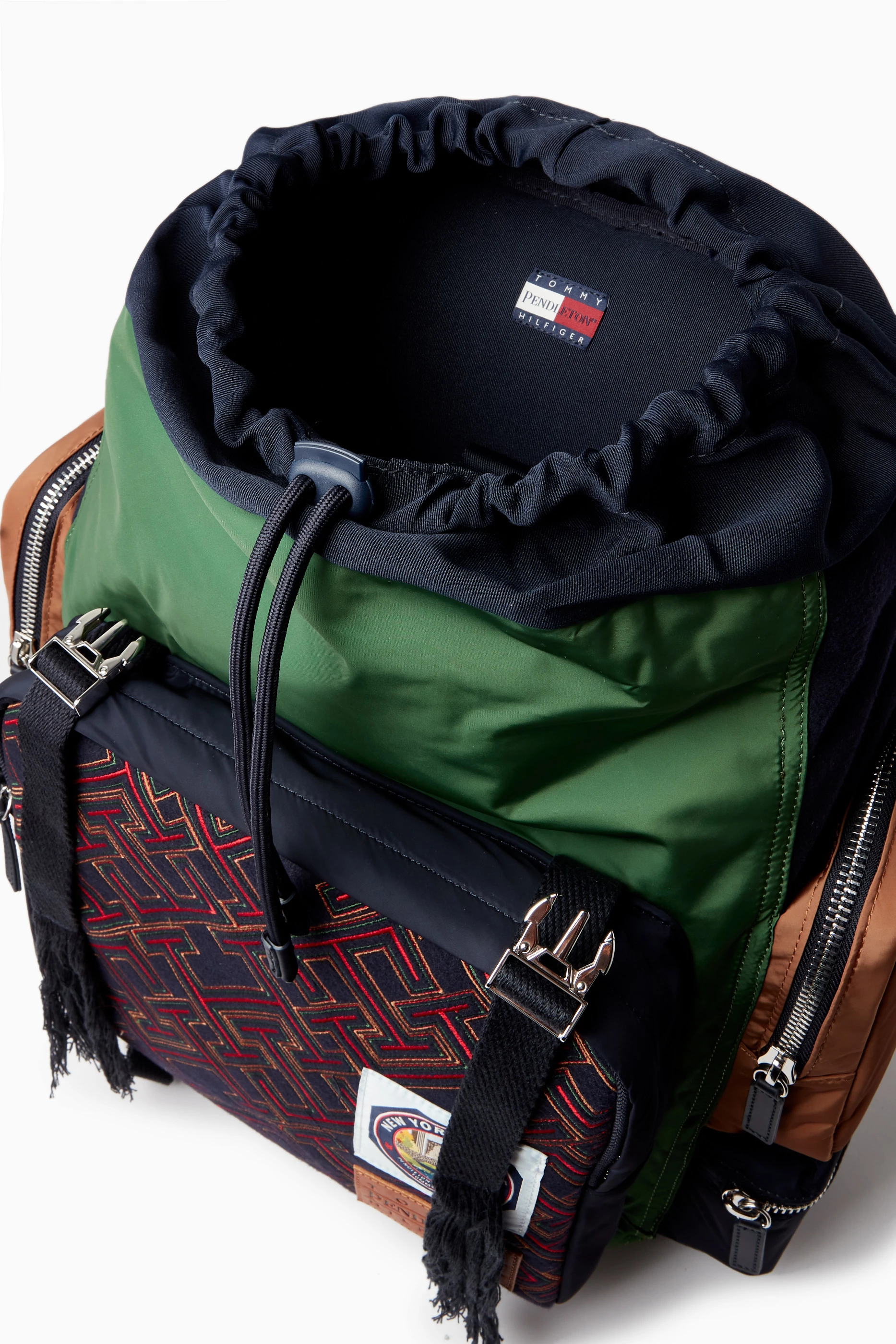 Buy Tommy Hilfiger Blue x Pendleton Backpack in Nylon For Men 