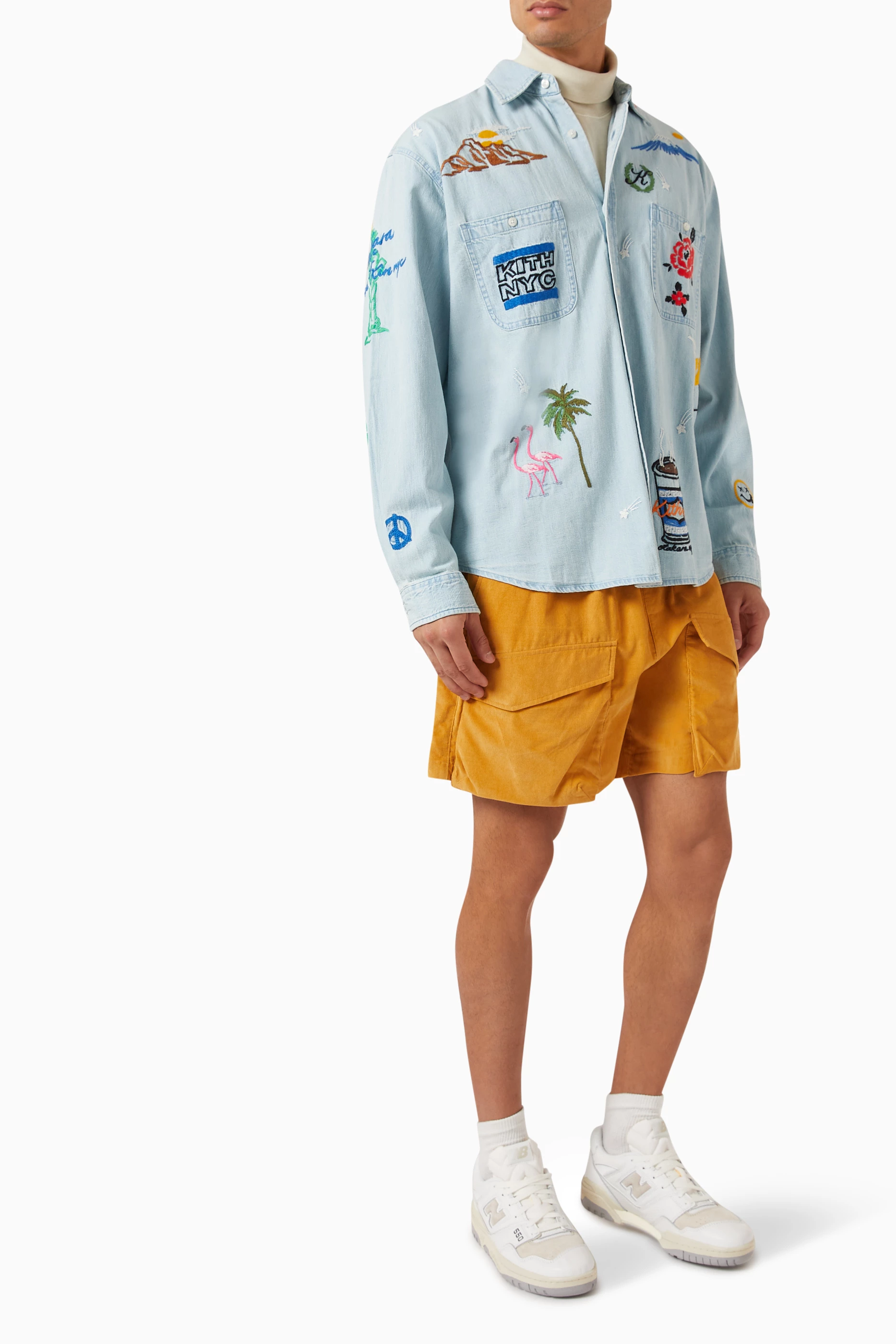 Buy Kith Blue x Otakara NYC Apollo Shirt in Chambray For Men 