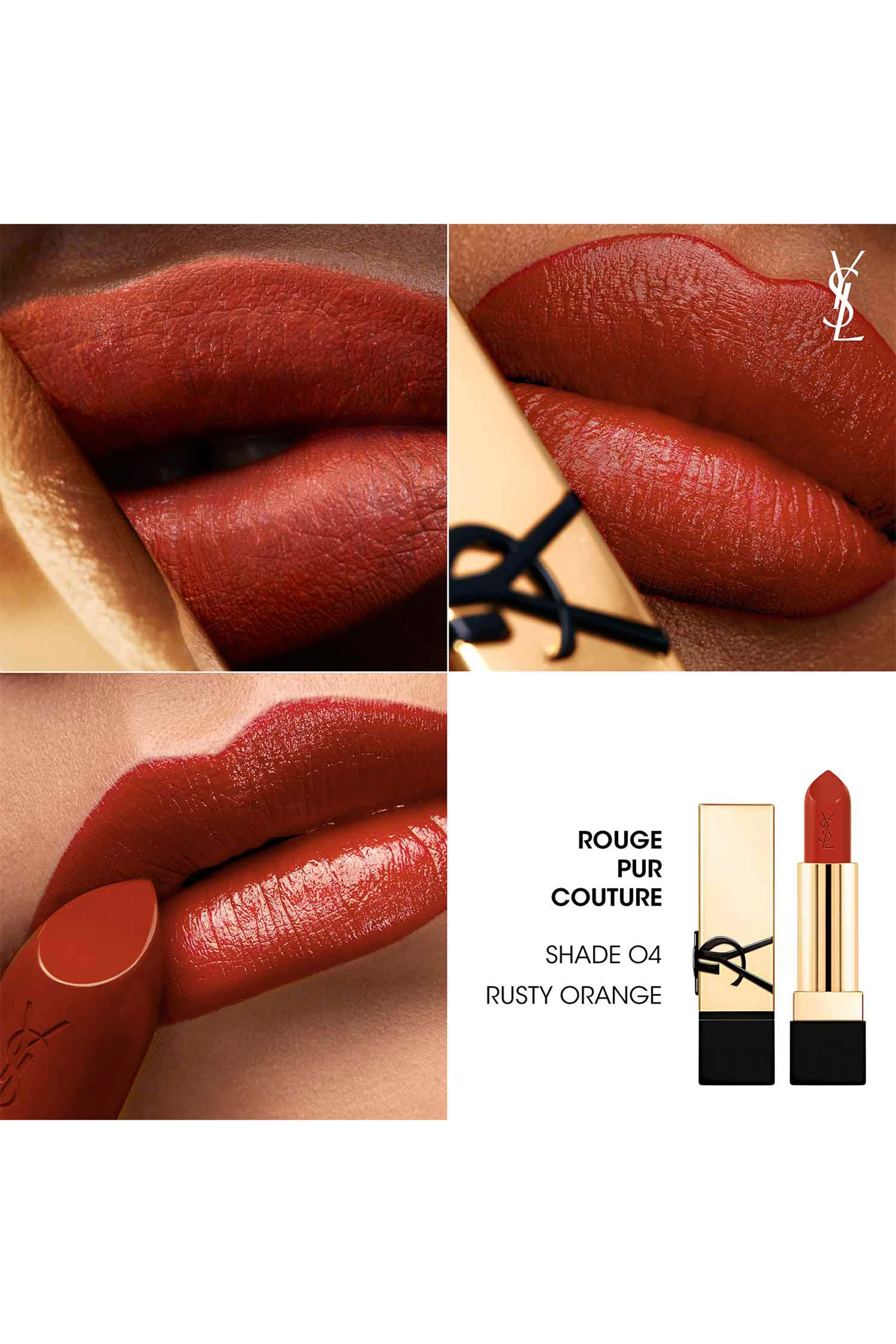 Buy YSL Beauty Colourless O4 Rusty Orange Rouge Pur Couture Lipstick 3g For Women Online Ounass Oman