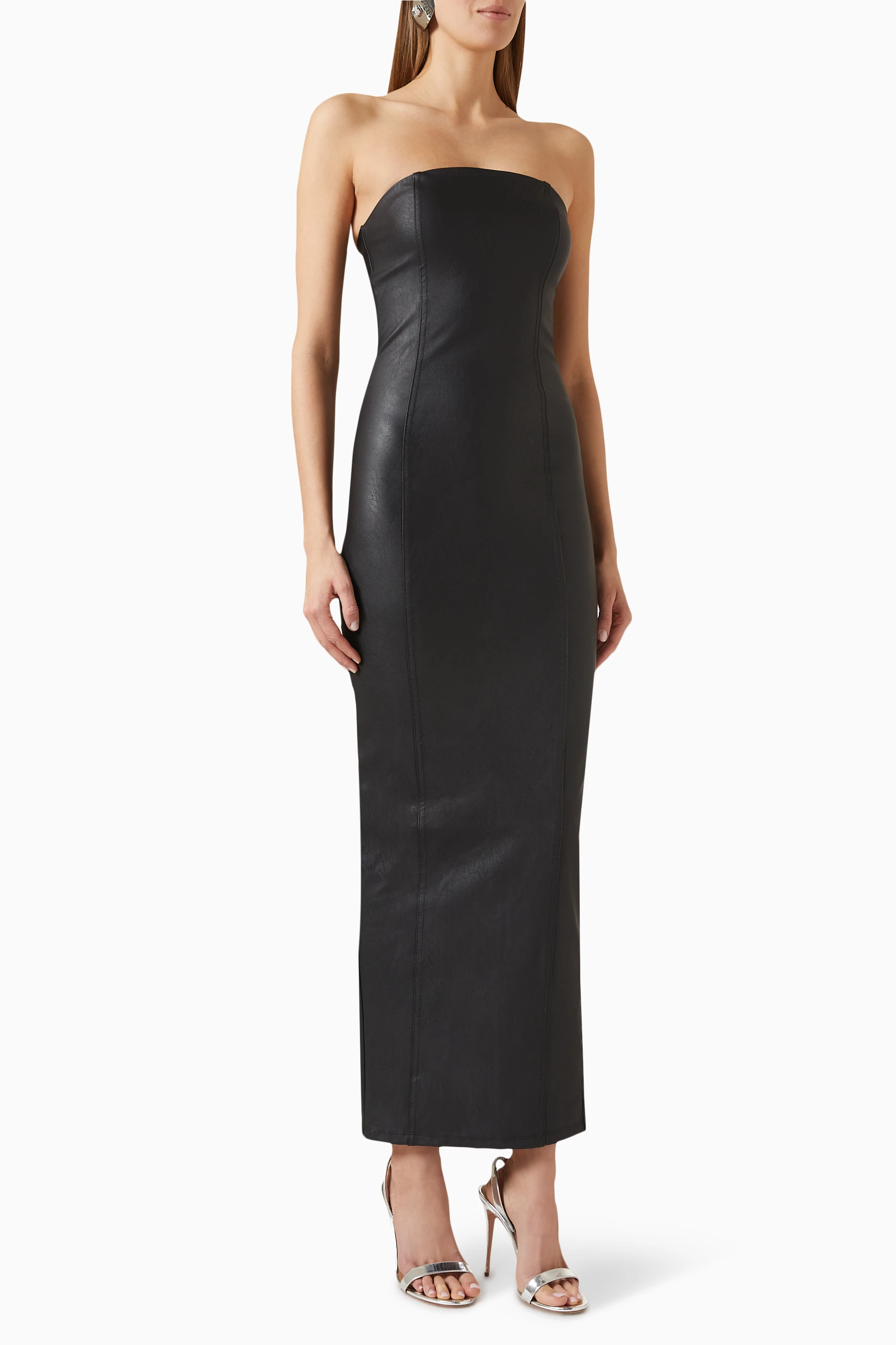 chinese dress ladies Good American Vegan Leather Black Jumpsuit main image 0