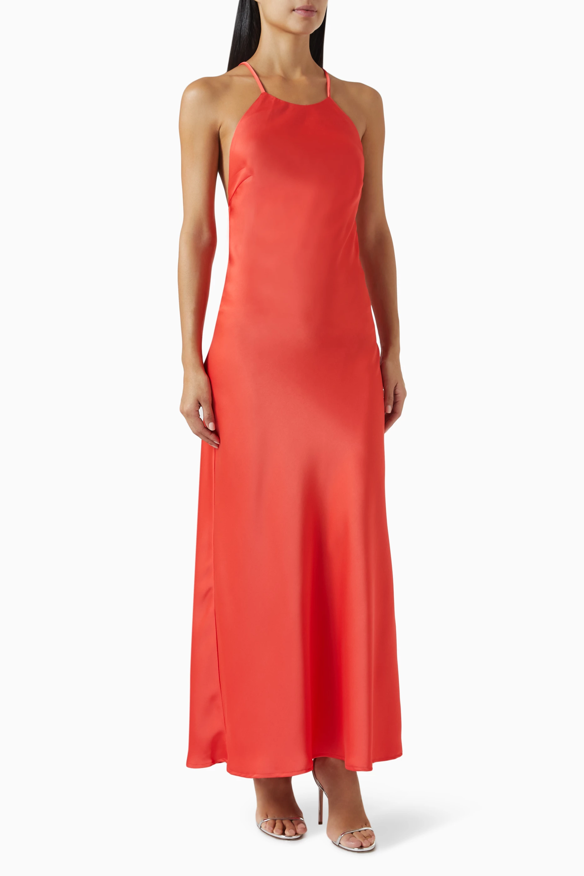 Buy Mossman Pink Lucid Maxi Dress in Satin For Women Online Ounass Oman