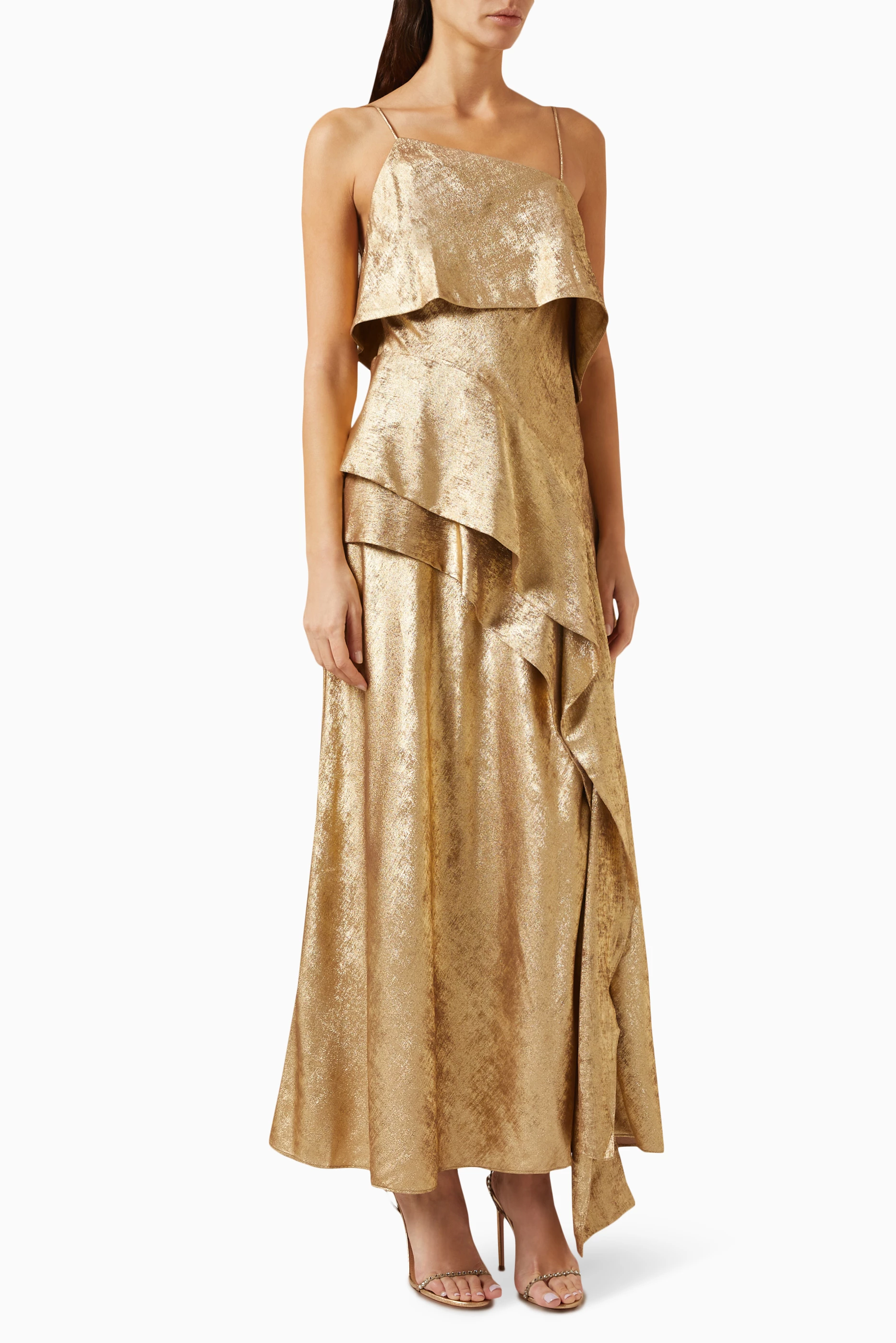 gold flower girl dresses Modest Gold Lace Pink Lining Short Sleeves V Back Flower Girl Dress 1T main image 0
