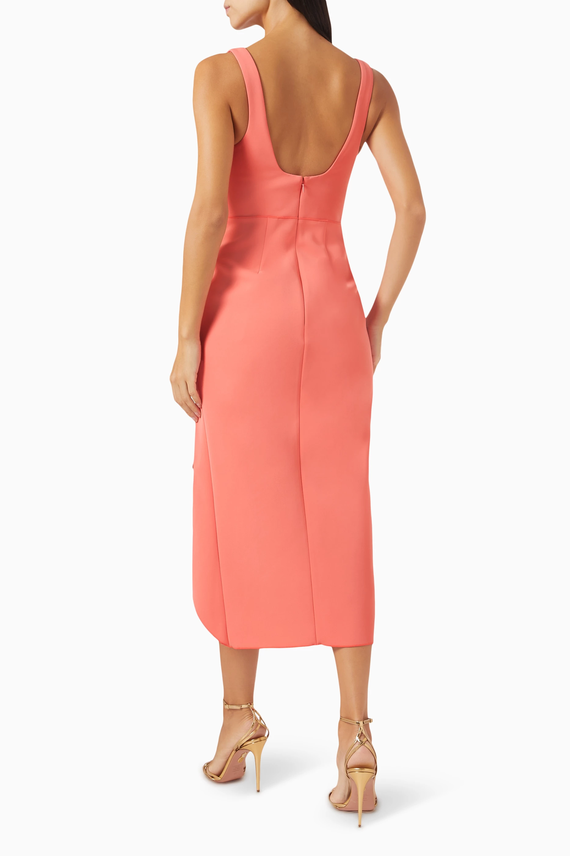 knee length dresses for ladies Acler WALSWORTH Midi Dress in Black, Size 12 AU