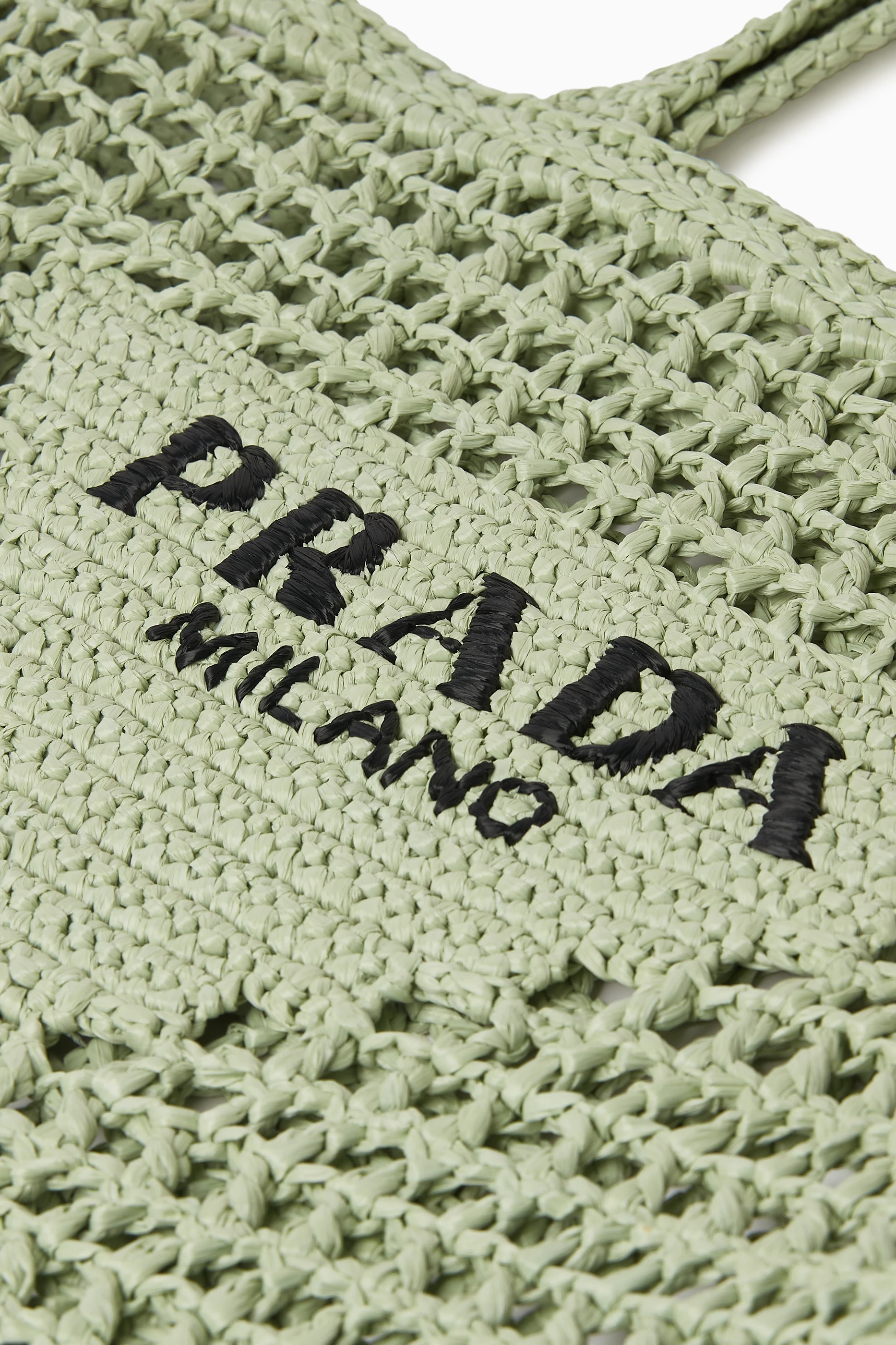 Buy Prada Green Logo Crochet Tote Bag For Women Online | Ounass Oman
