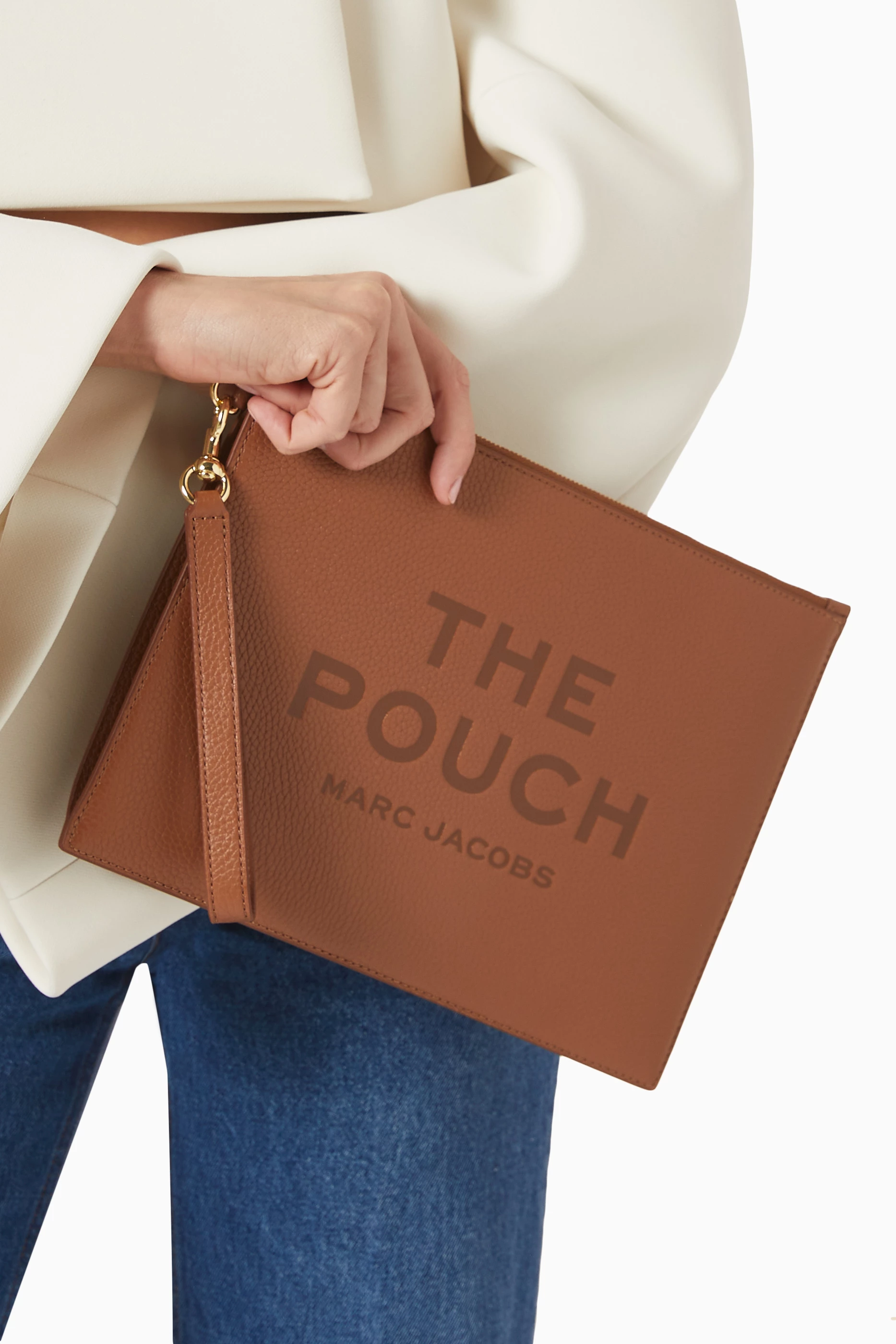 Buy Marc Jacobs Brown The Large Pouch in Leather For Women Online Ounass Oman