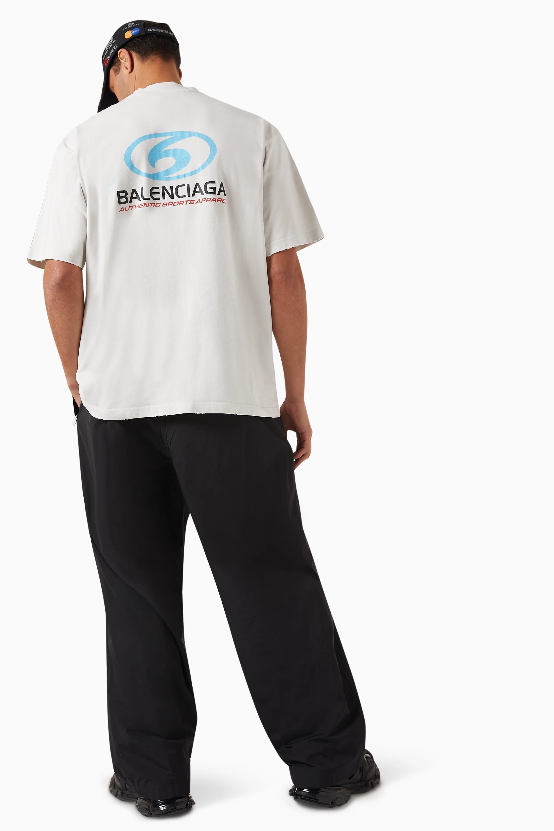 Buy Balenciaga Neutral Medium-fit Surfer Logo T-shirt in Vintage 