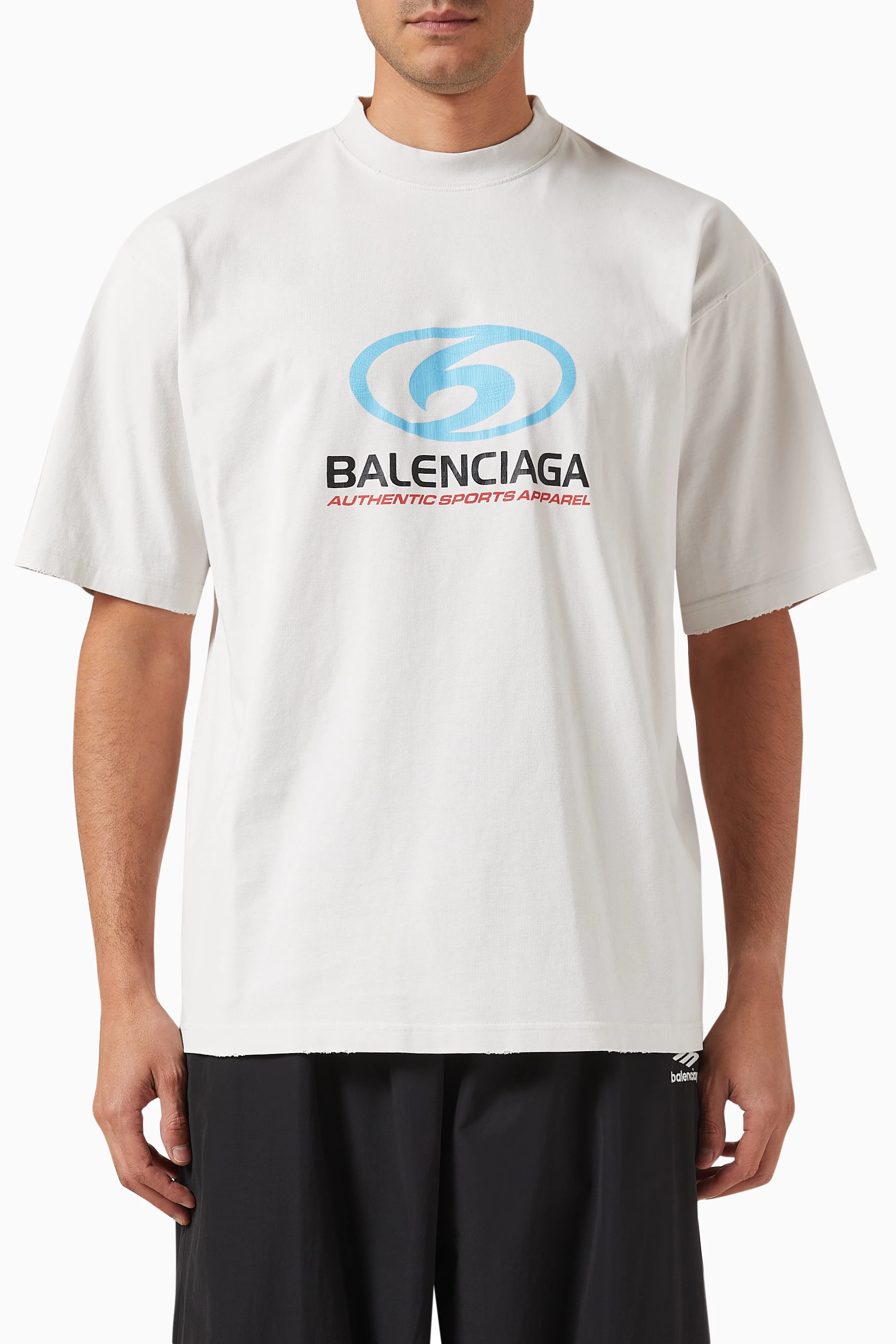 Buy Balenciaga Neutral Medium-fit Surfer Logo T-shirt in