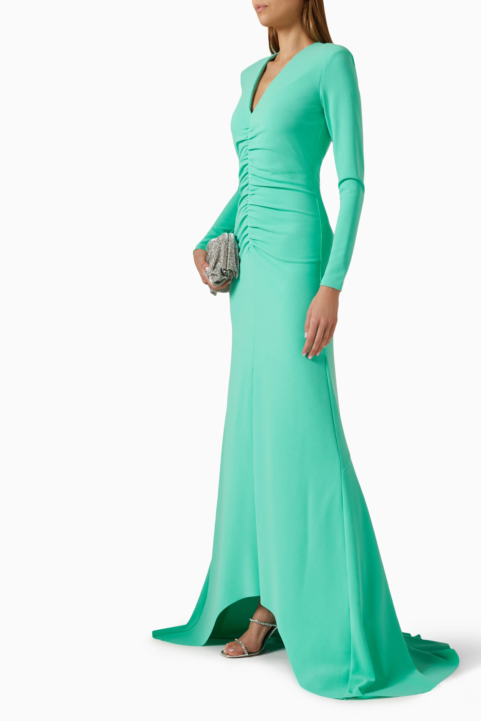 Buy Elliatt Blue Katana Ruched Maxi Dress For Women Online | Ounass Oman