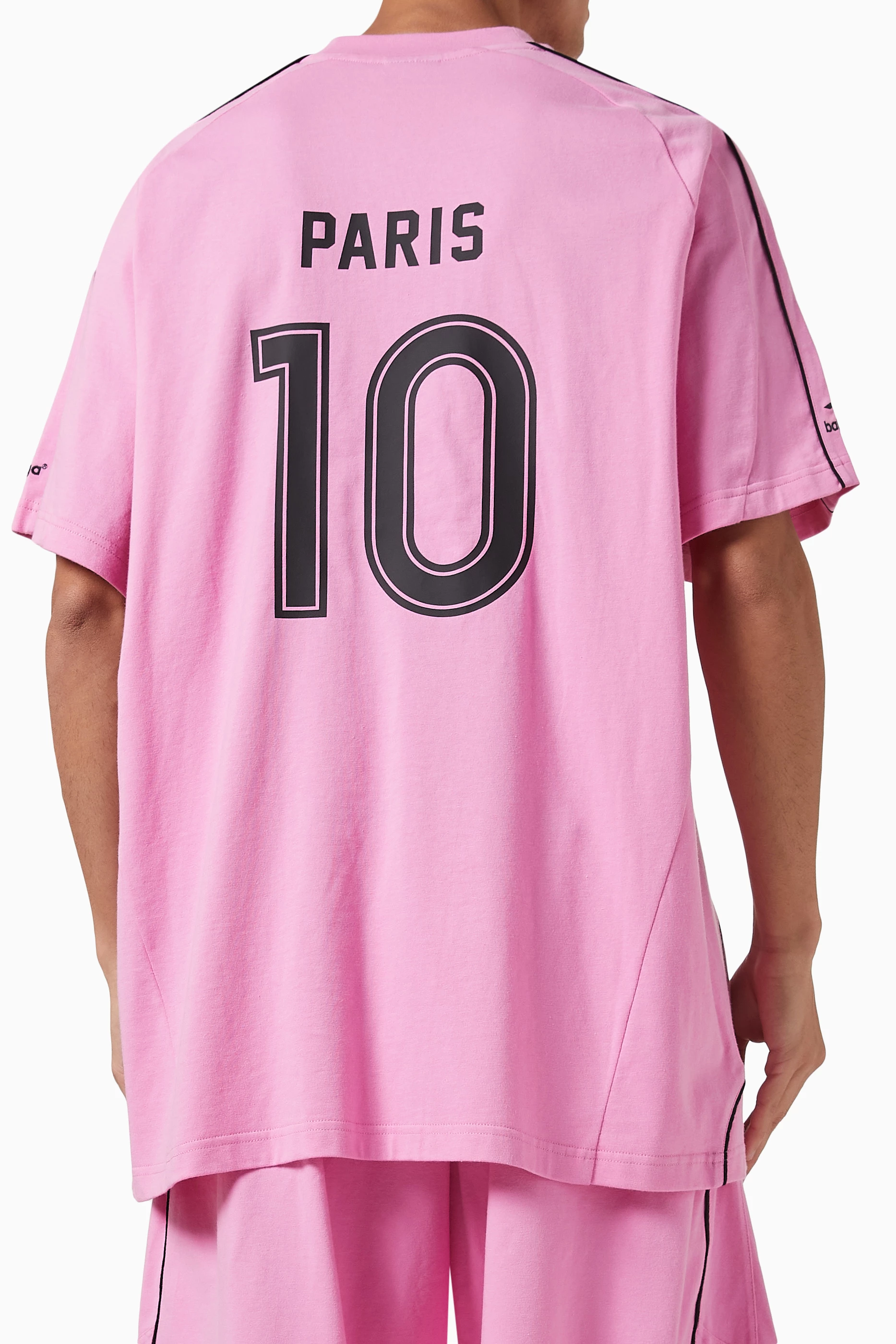 Buy Balenciaga Pink Paris Soccer Oversized T-shirt in Vintage