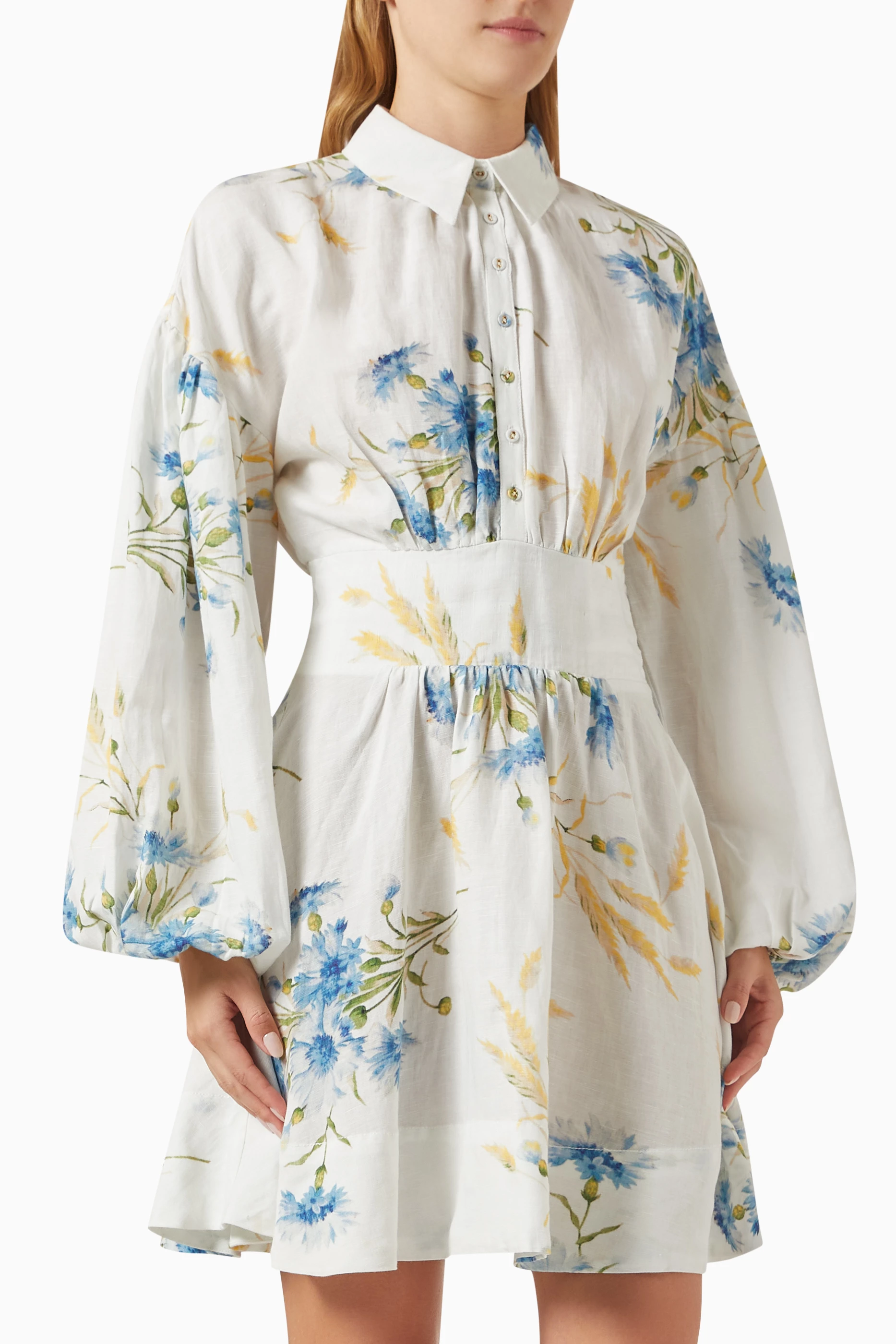 chinese dress ladies ByTiMo - Linen Button-Down Dress Black