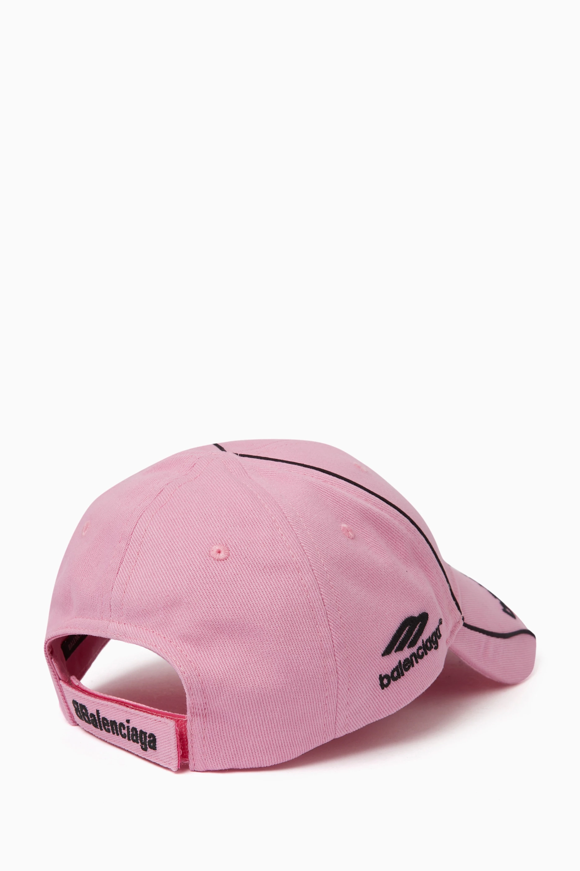 Buy Balenciaga Pink Paris Soccer Cap in Cotton Drill For Men