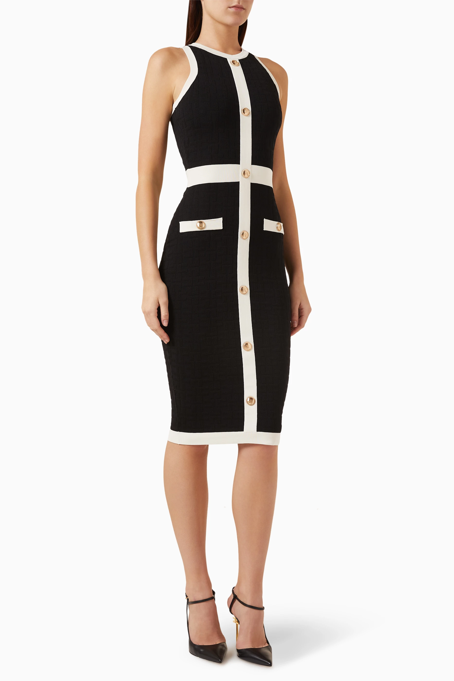 farfetch midi dresses Balenciaga Long-sleeve Midi Dress