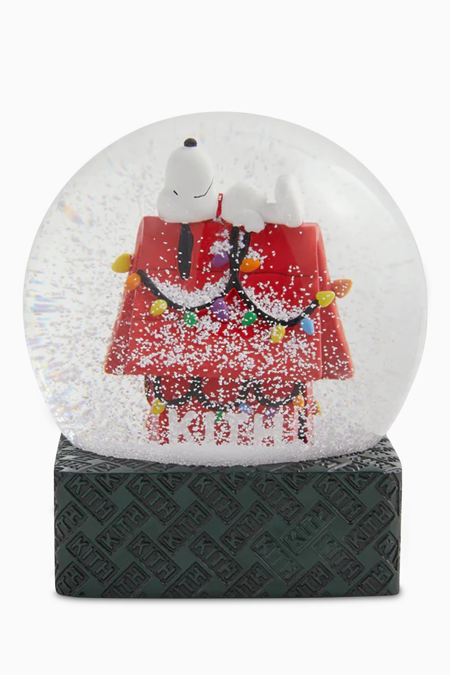 Buy Kith Red Kith x Peanuts Snoopy House Snow Globe in Glass For