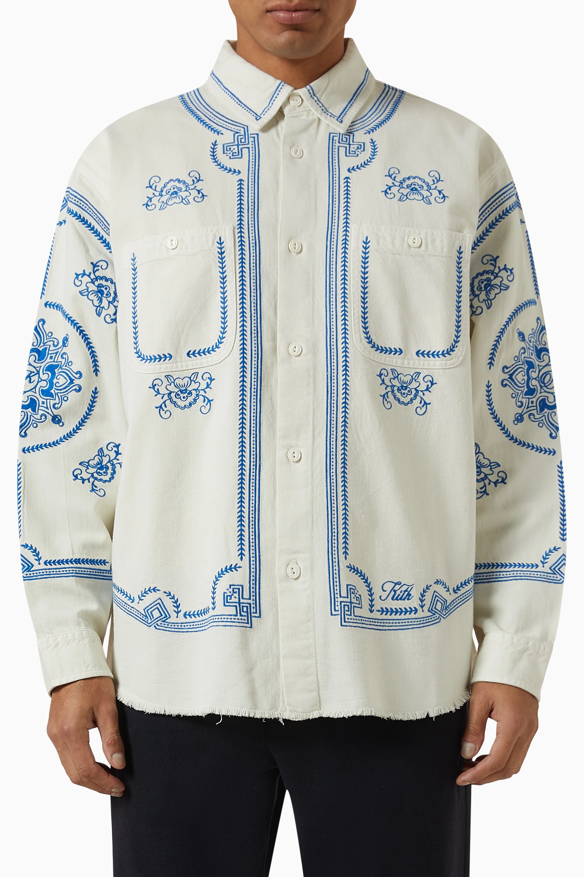 Buy Kith Neutral Apollo Shirt in Denim For Men Online | Ounass Oman