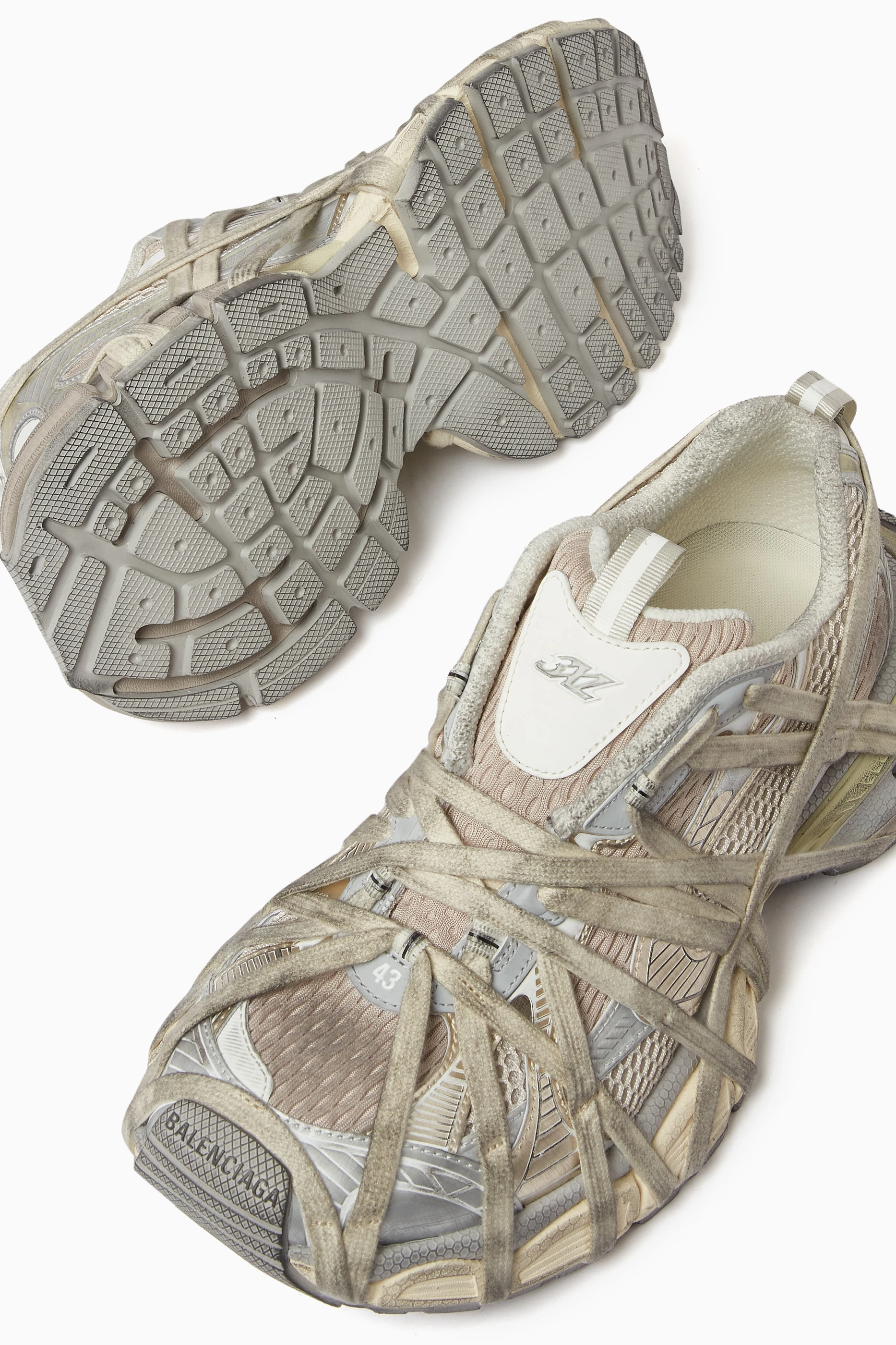 関税込【BALENCIAGA】3XL Extreme Race Sneakers White Balenciaga 3XL Extreme Lace Sneakers | White | FARFETCH MZ