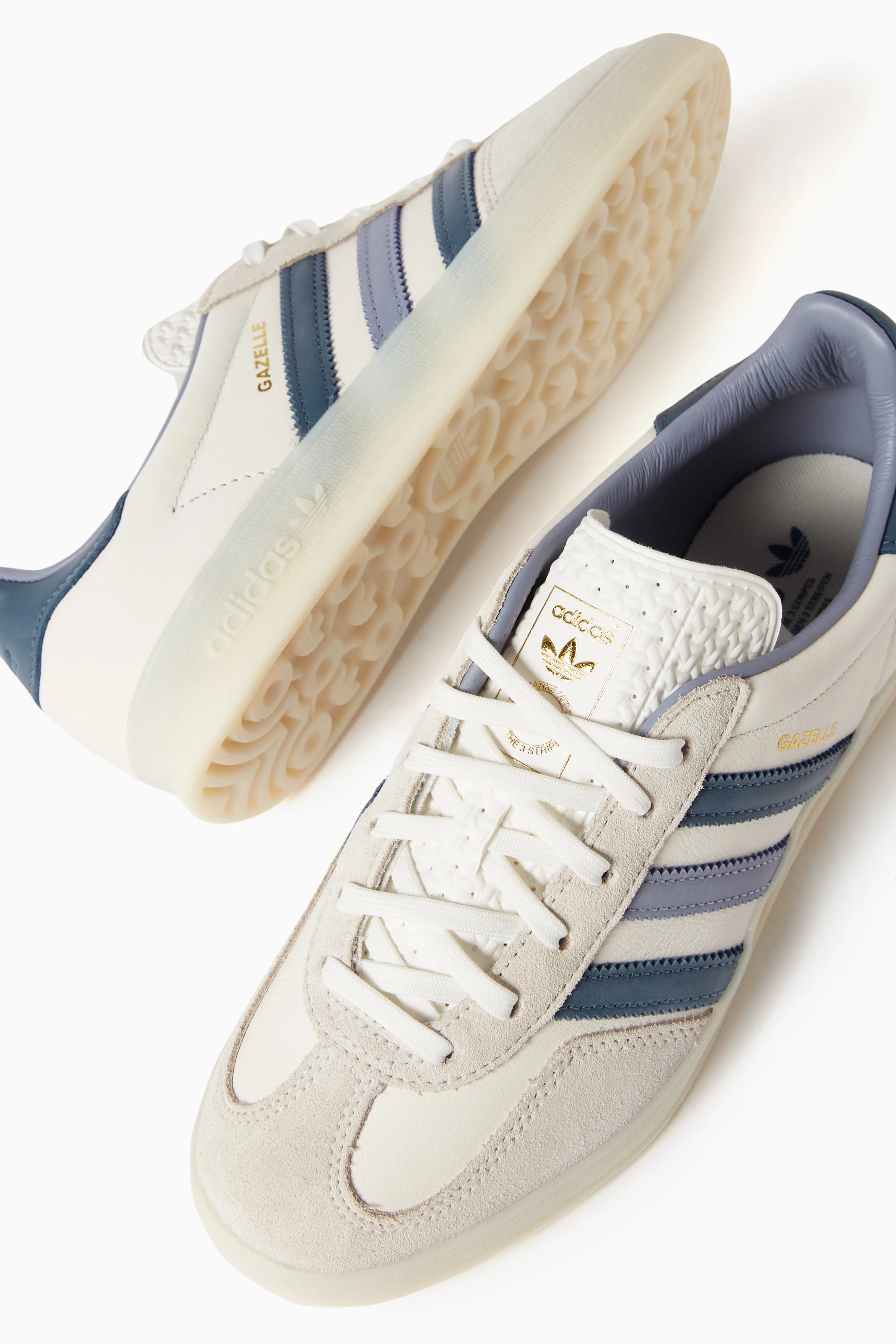 Buy adidas Blue Gazelle Indoor Low-top Sneakers in Leather For Women Online  | Ounass Oman