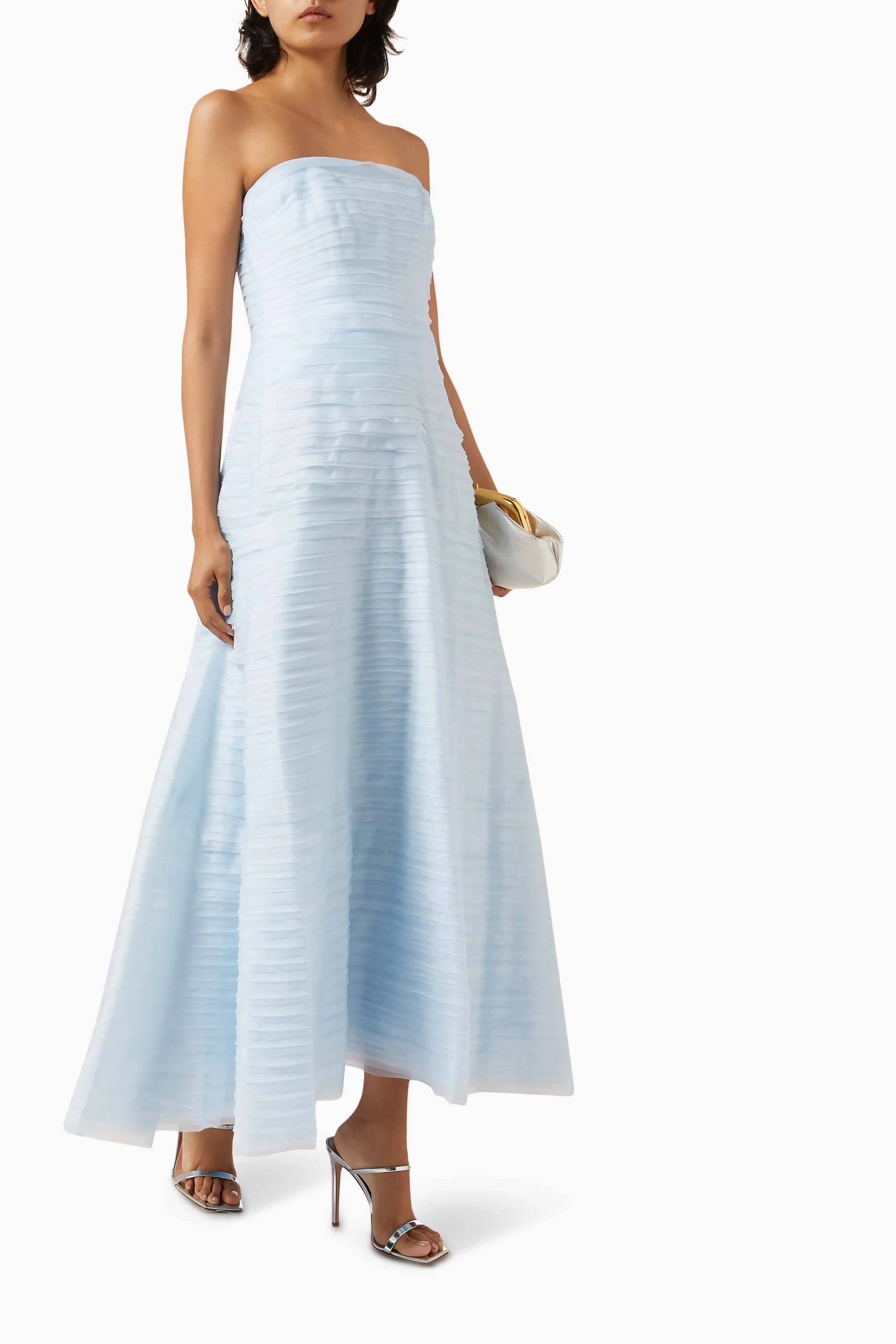 aje soundscape dress blue Buy Maxi For Women Online HighStock 2024 Princess illusion neckline Color:denim