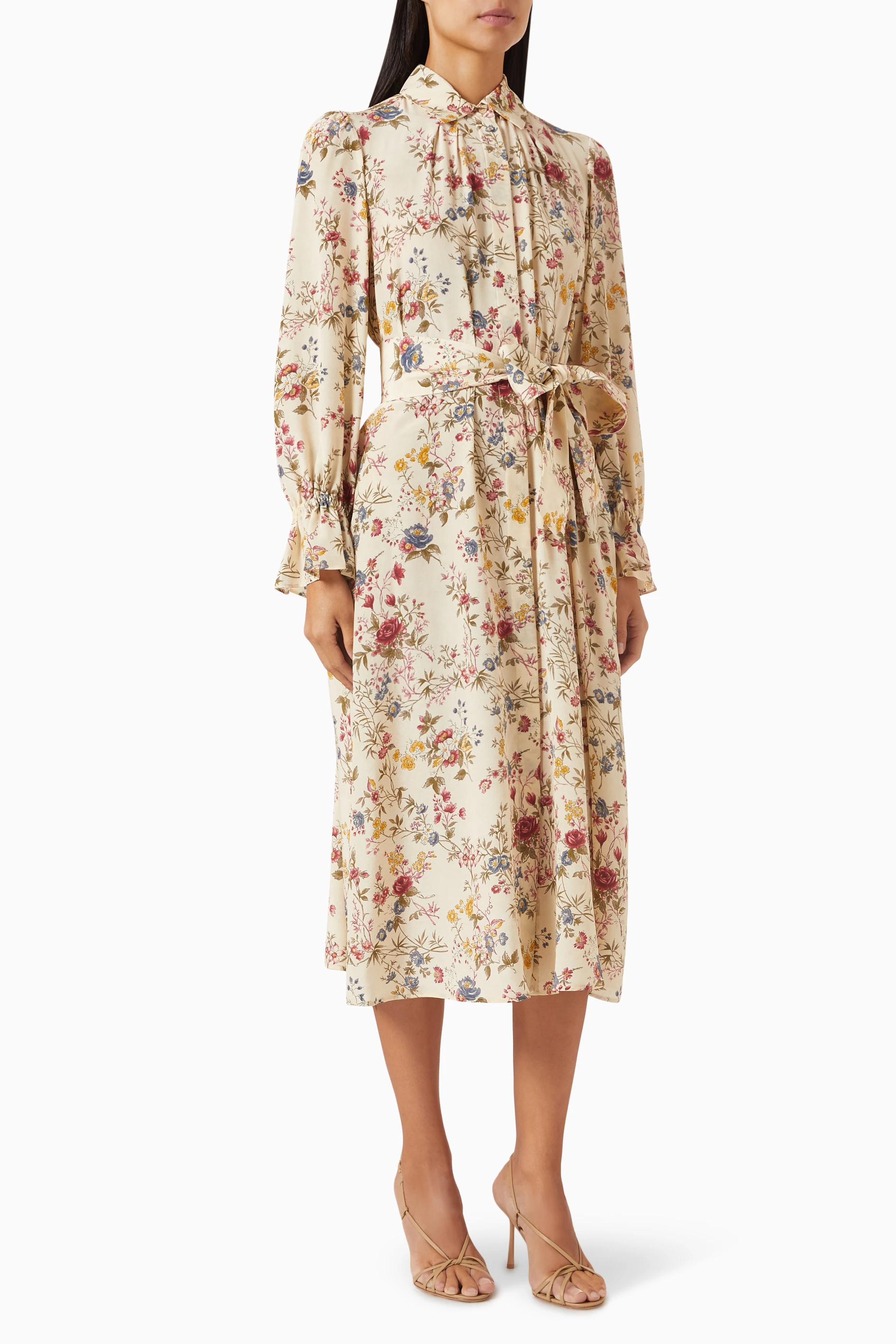 weekend max mara silk crepe de chine dress Max Mara | Woman - Silk crepe de chine one-shoulder dress - Mud